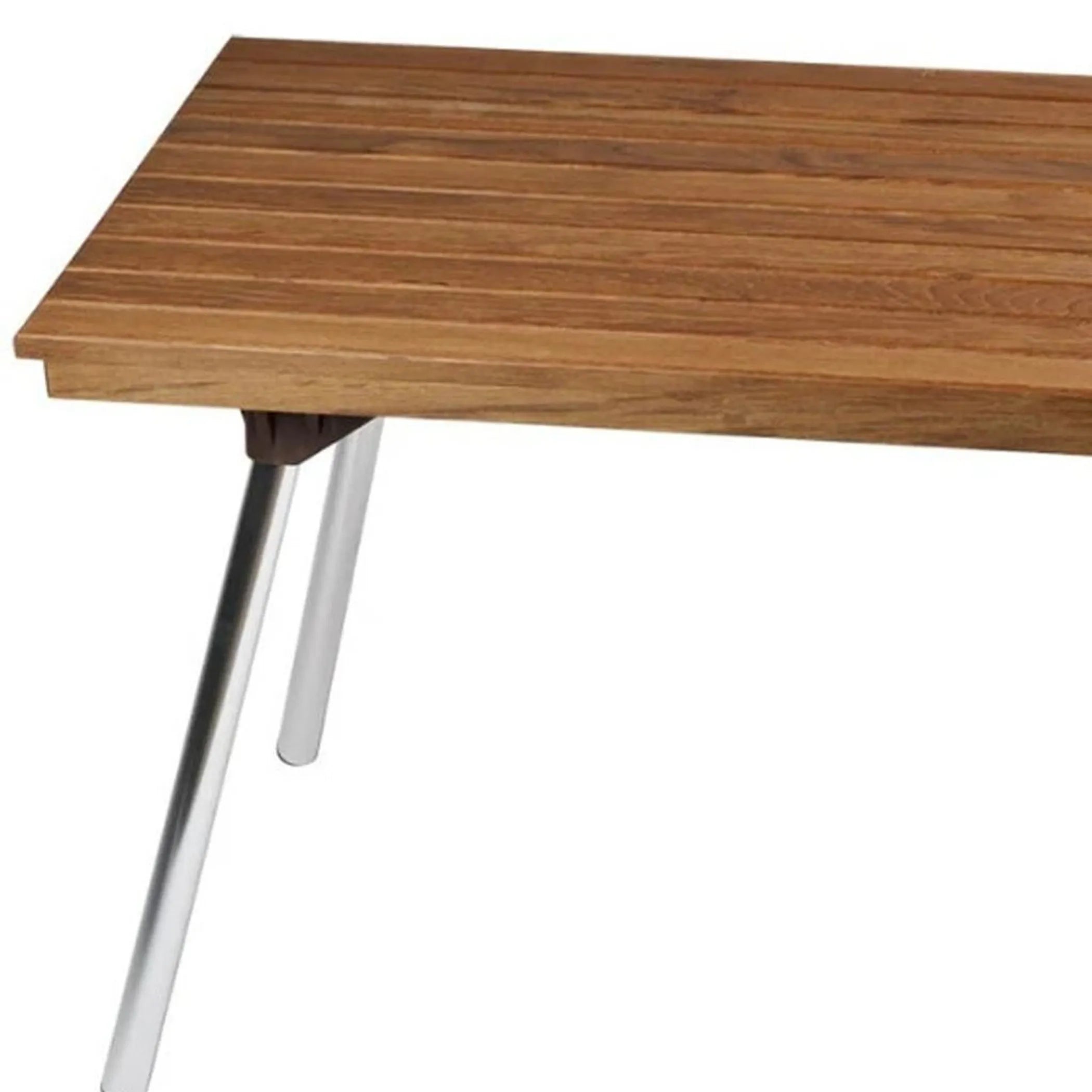 16″ X 25″ Brown Teak Rectangular Shower Bench — view 4