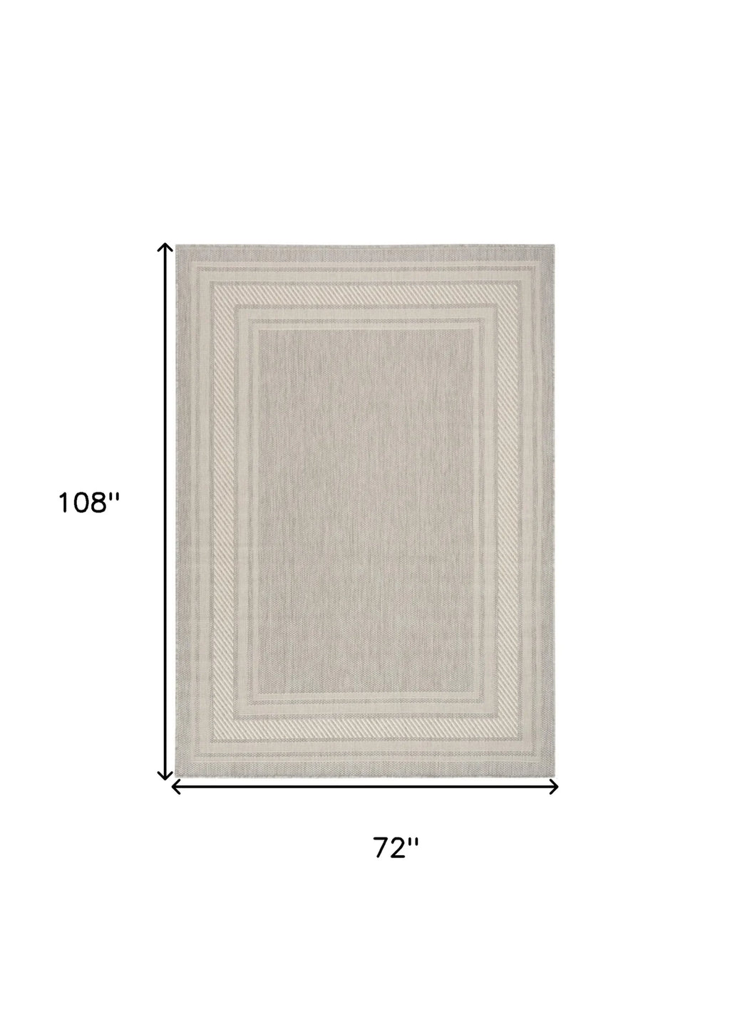 6′ X 9′ Gray Geometric Indoor Outdoor Area Rug — view 2