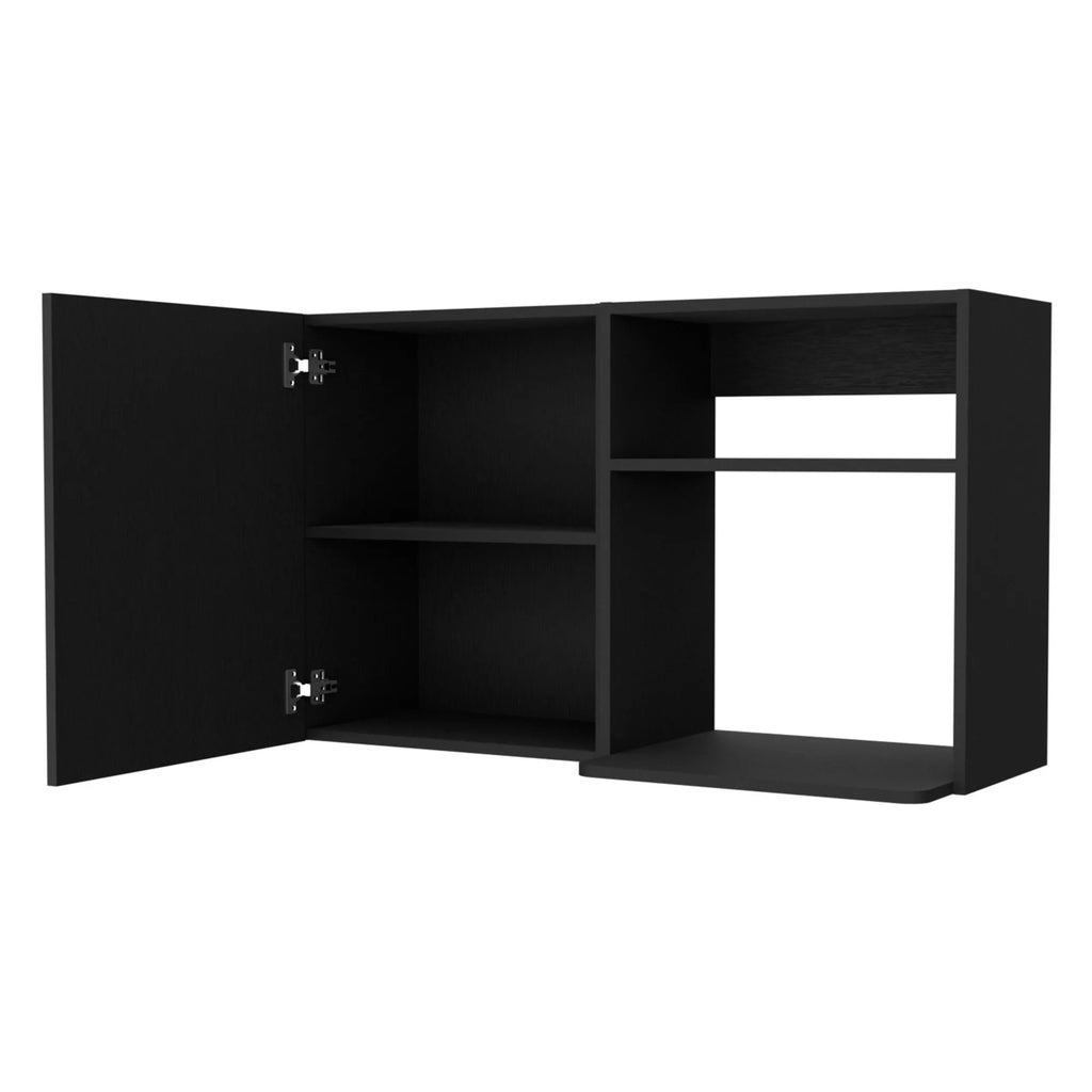 39″ Black Accent Cabinet With Two Shelves — view 3