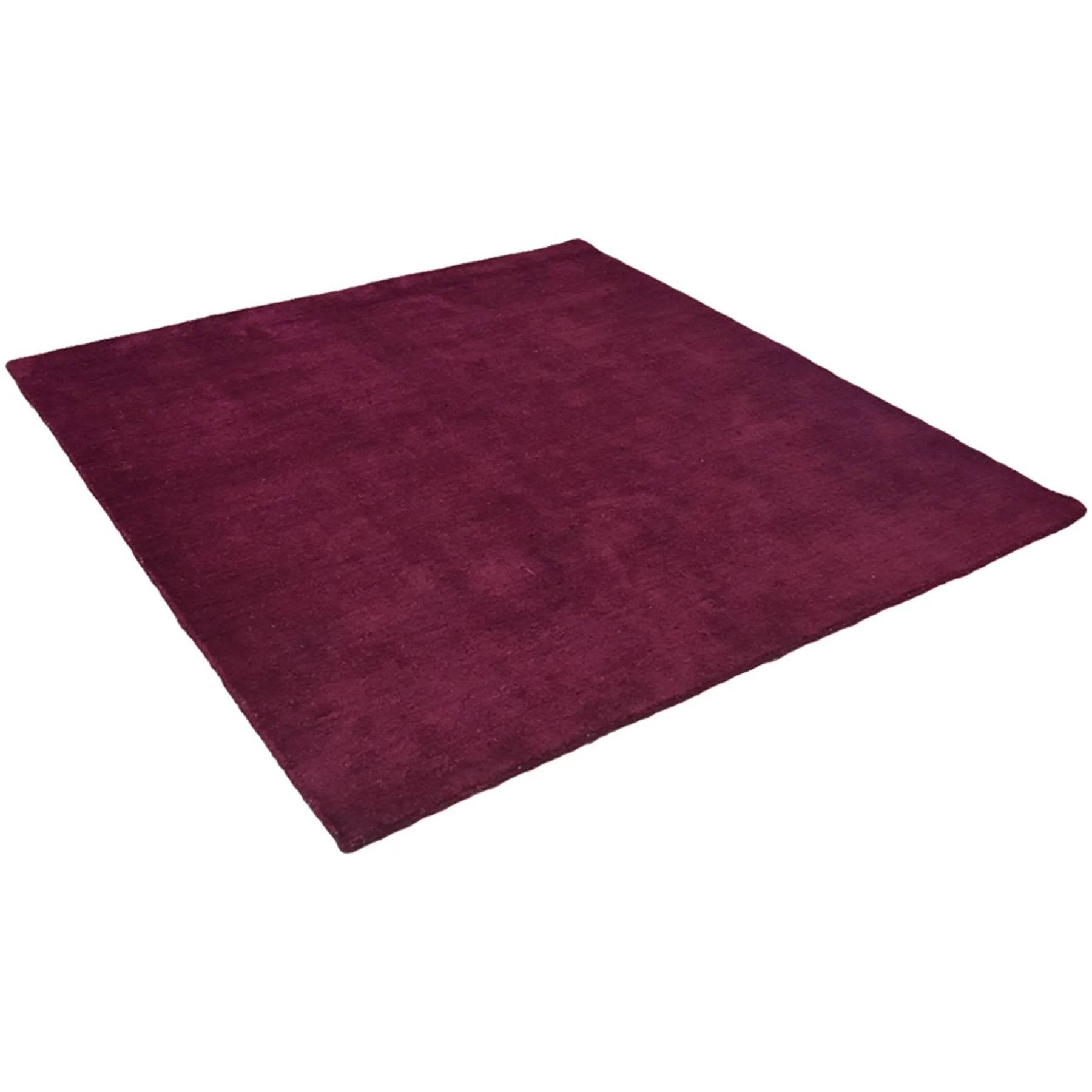 Rugsotic Carpets Hand Knotted Loom Silk Mix Square Area Rug Solid — view 3