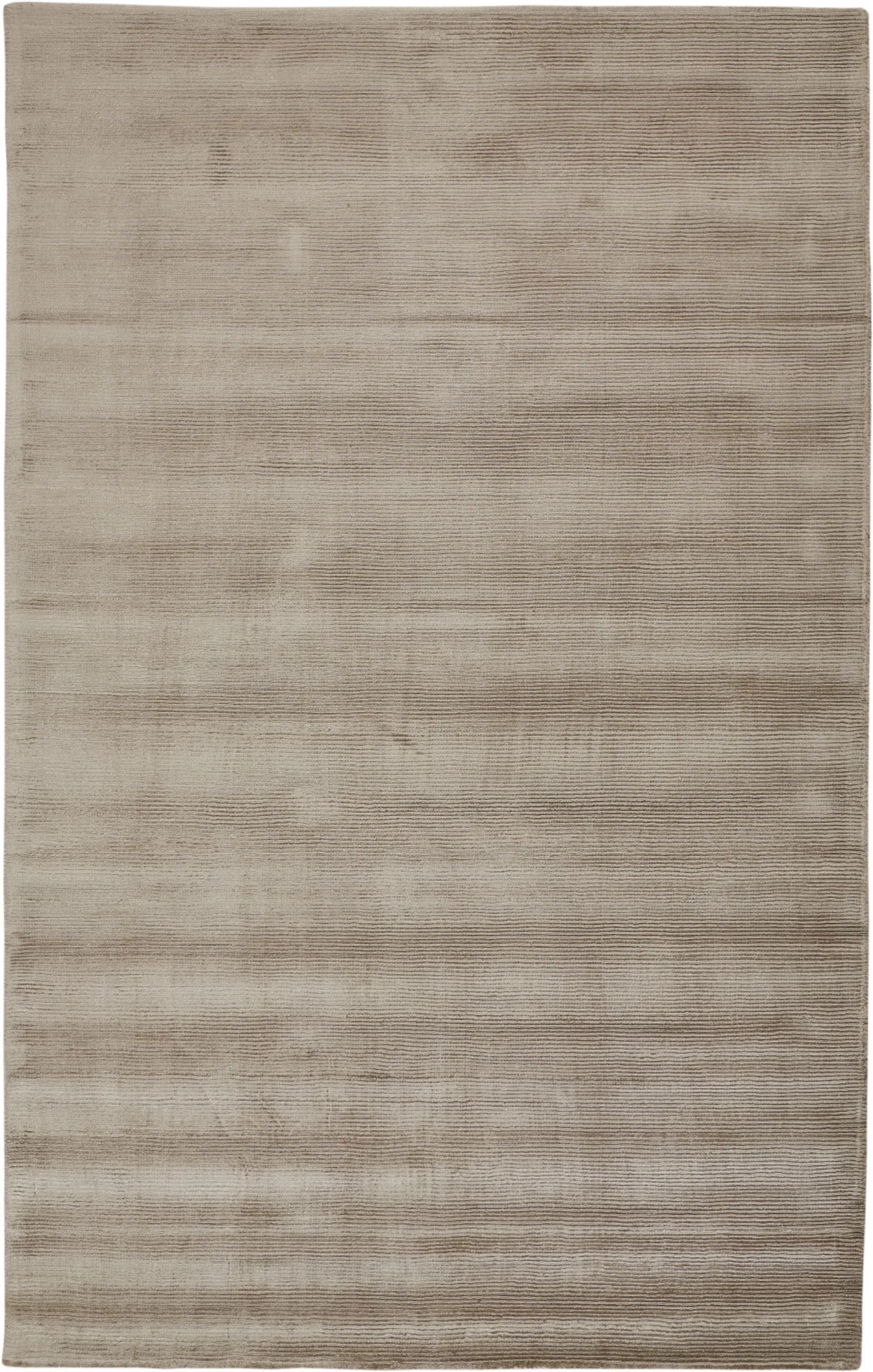 5′ X 8′ Tan Ivory And Taupe Hand Woven Area Rug