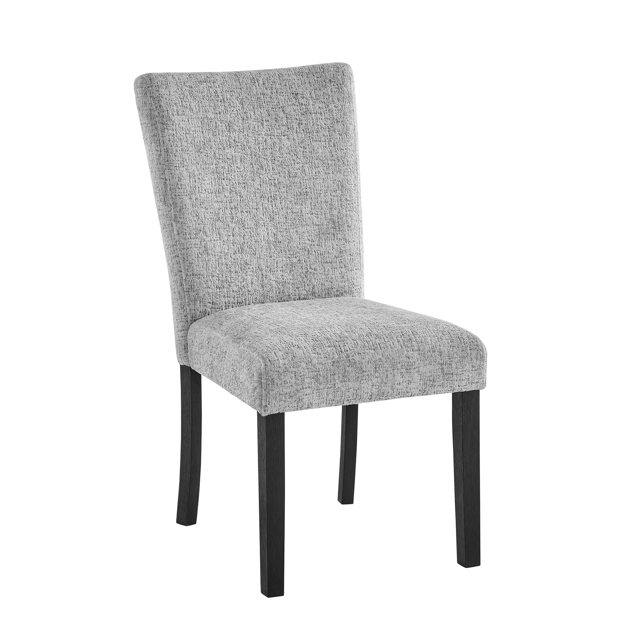Set of Two Light Upholstered Fabric And Wood Dining Side Chairs — view 3
