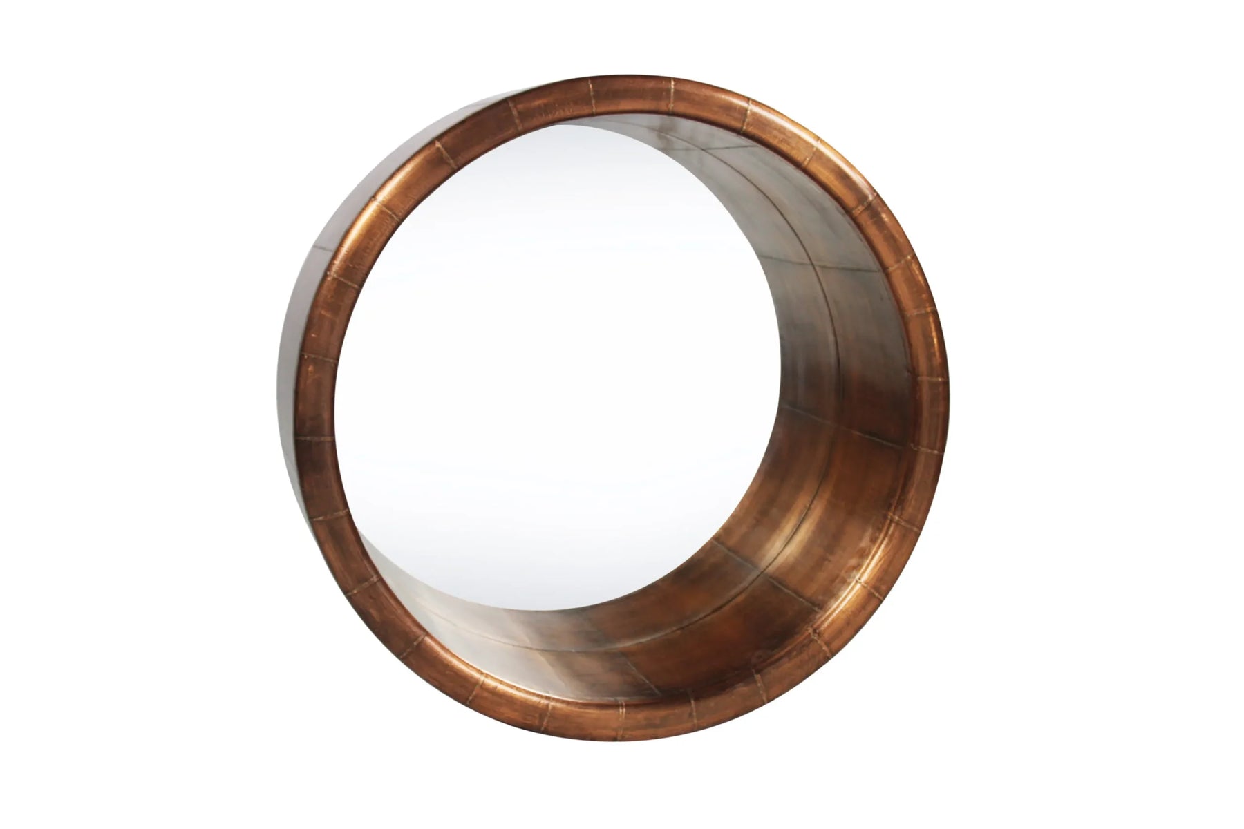 21″ Copper Round Metal Framed Accent Mirror — view 2