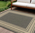 6′ X 9′ Charcoal Geometric Indoor Outdoor Area Rug
