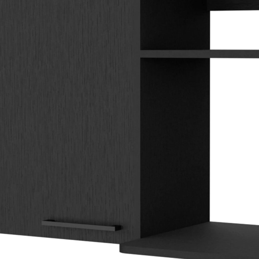 39″ Black Accent Cabinet With Two Shelves — view 4
