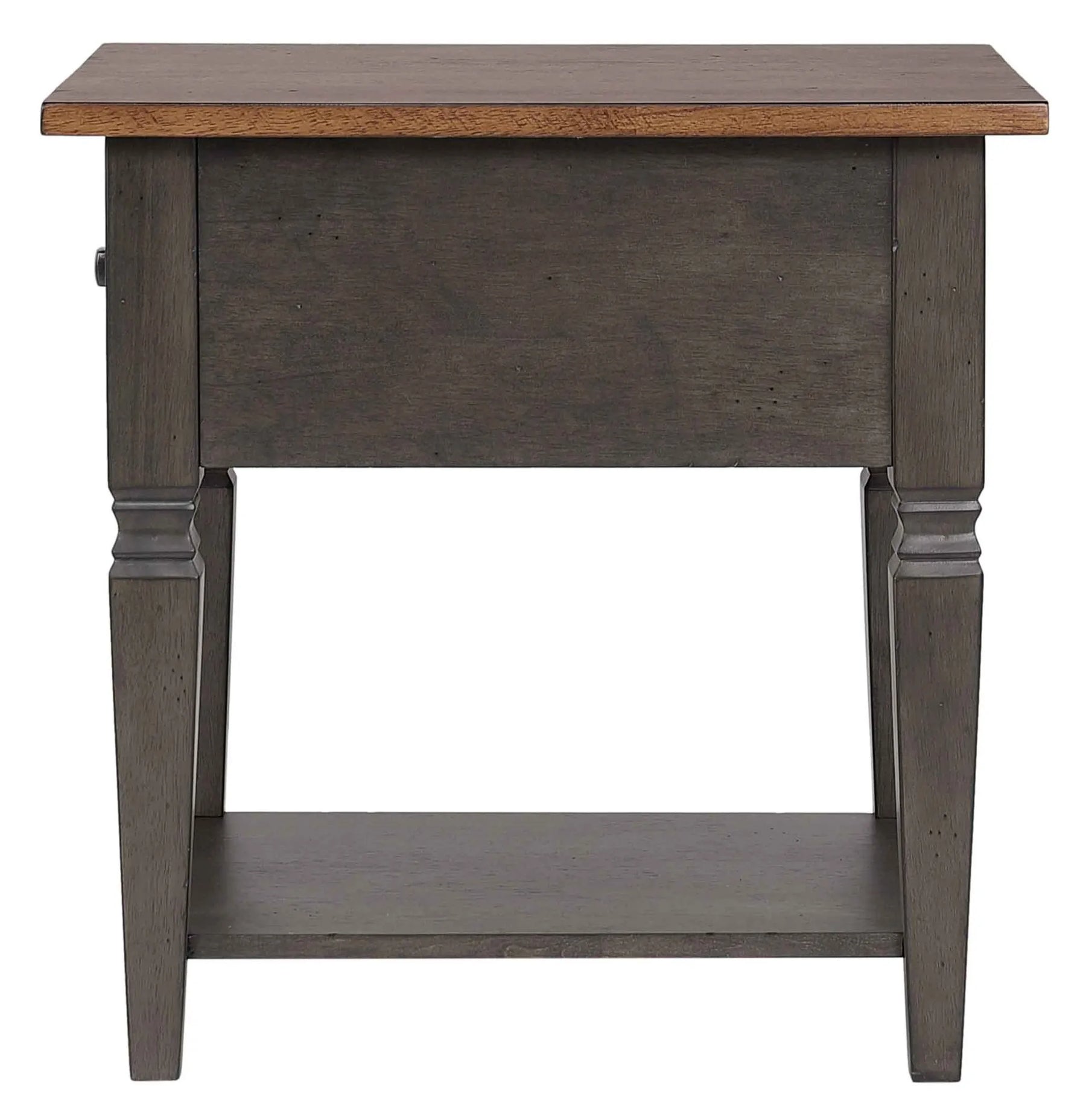 Sunset Trading Dakota Living Room End Table with Drawer and Shelf Storage | 20″W Sofa Sidetable | Two-Tone Distressed Brown…