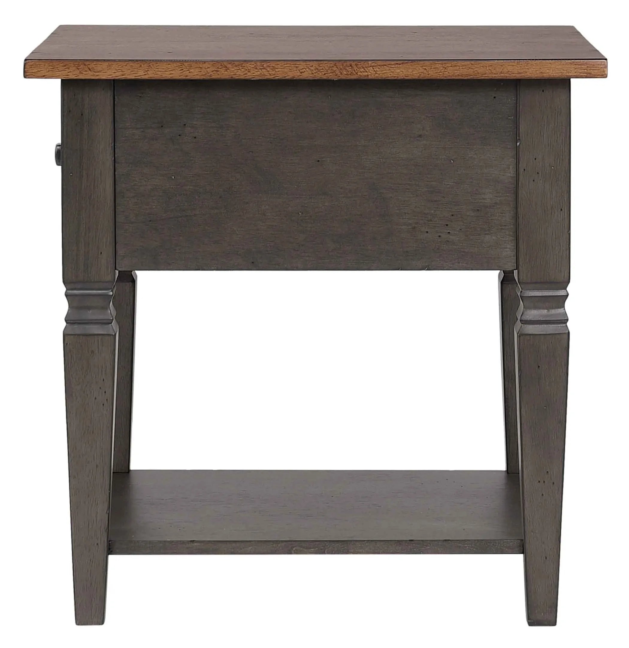 Sunset Trading Dakota Living Room End Table with Drawer and Shelf Storage | 20″W Sofa Sidetable | Two-Tone Distressed Brown…
