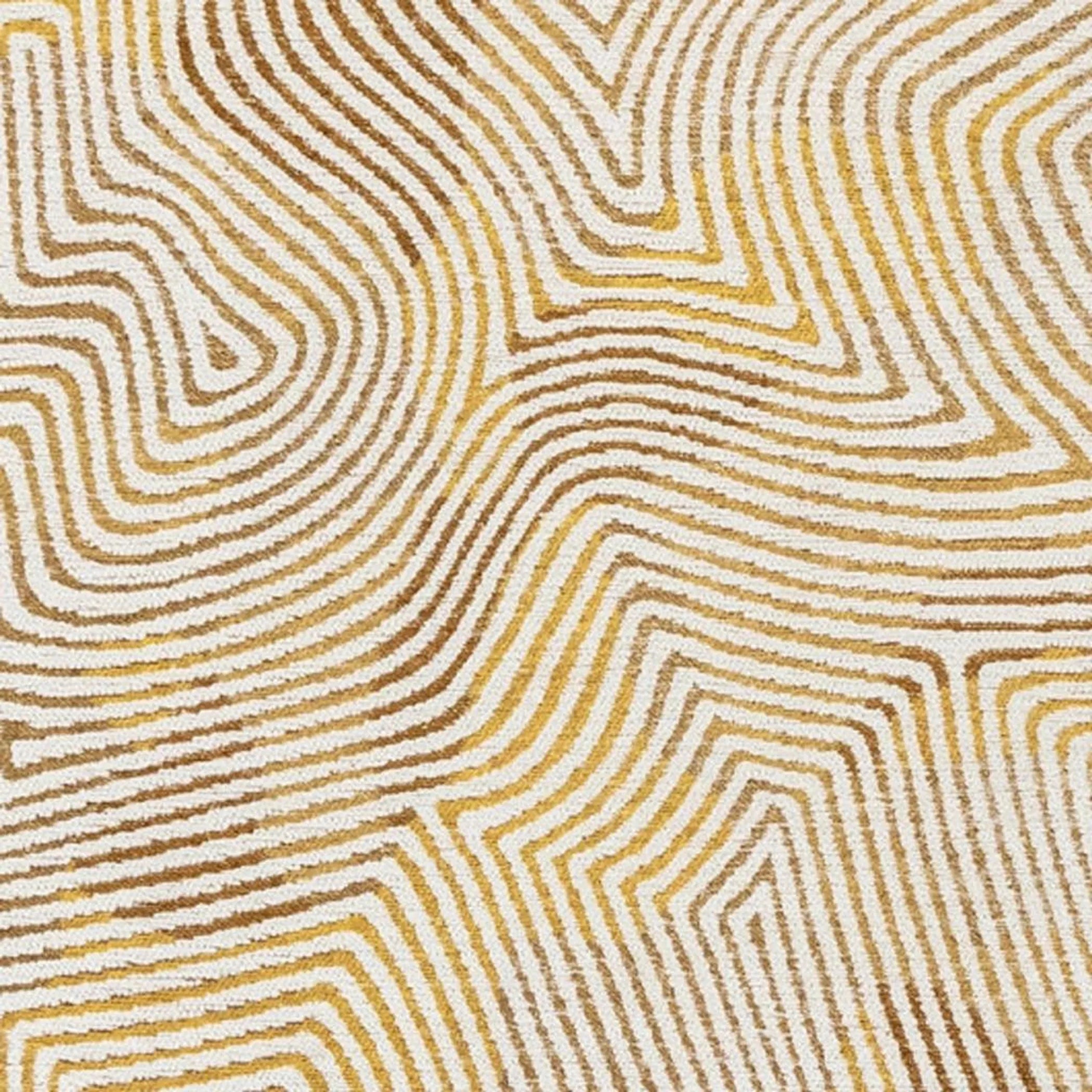 2′ X 5′ Beige Gold And Brown Geometric Washable Area Rug With UV Protection — view 3