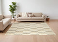 8′ X 10′ Ivory Wool Geometric Hand Woven Area Rug