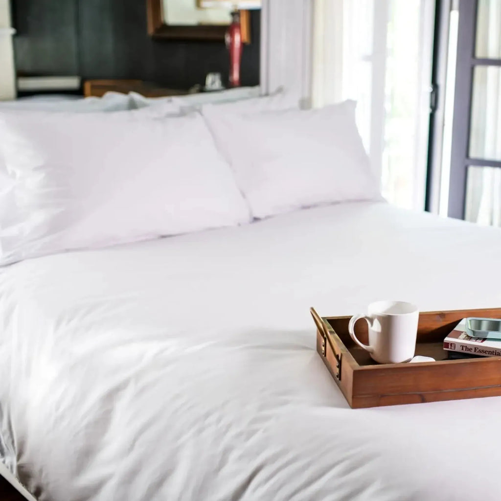 T-300 White Combed Cotton Sheets — view 2