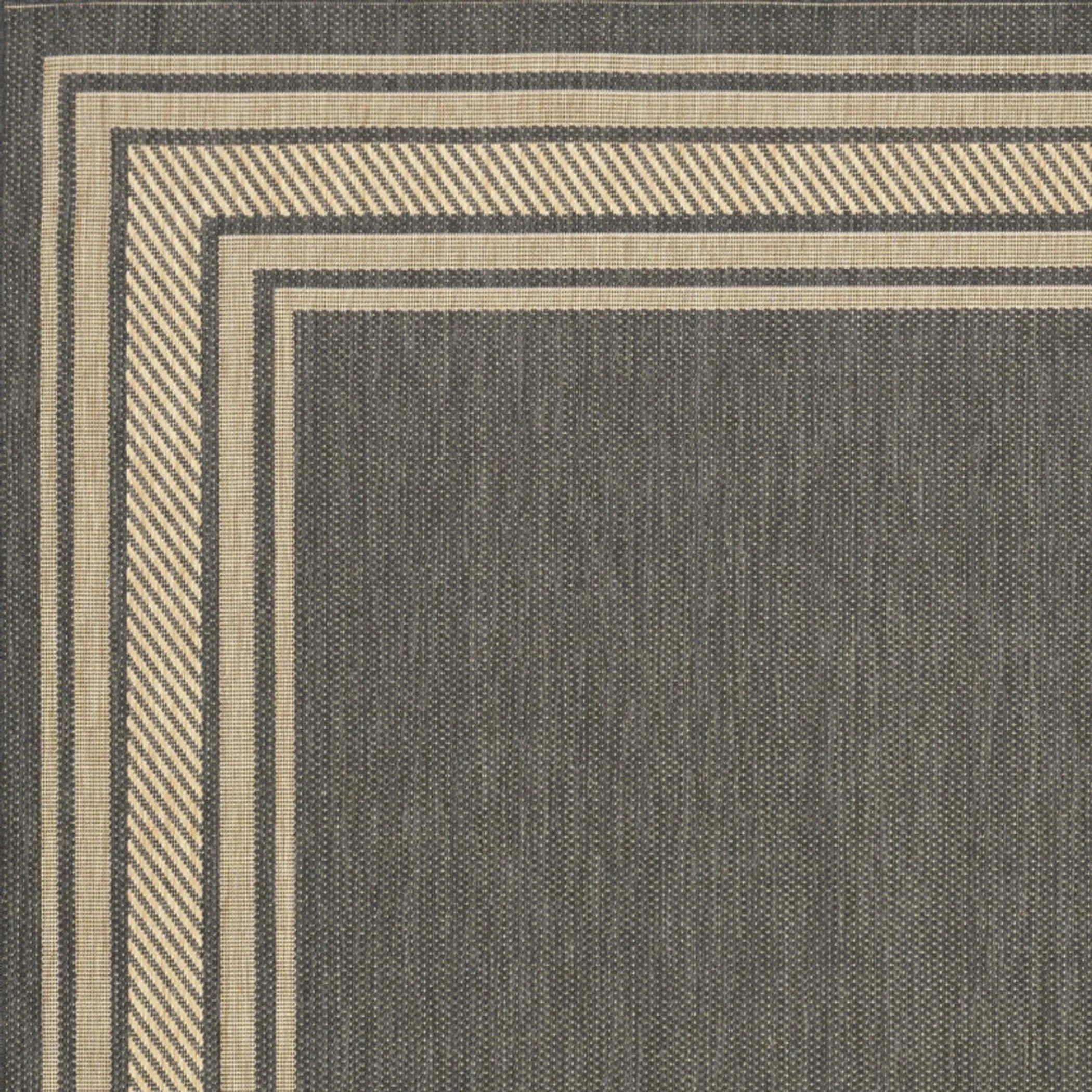 6′ X 9′ Charcoal Geometric Indoor Outdoor Area Rug — view 3