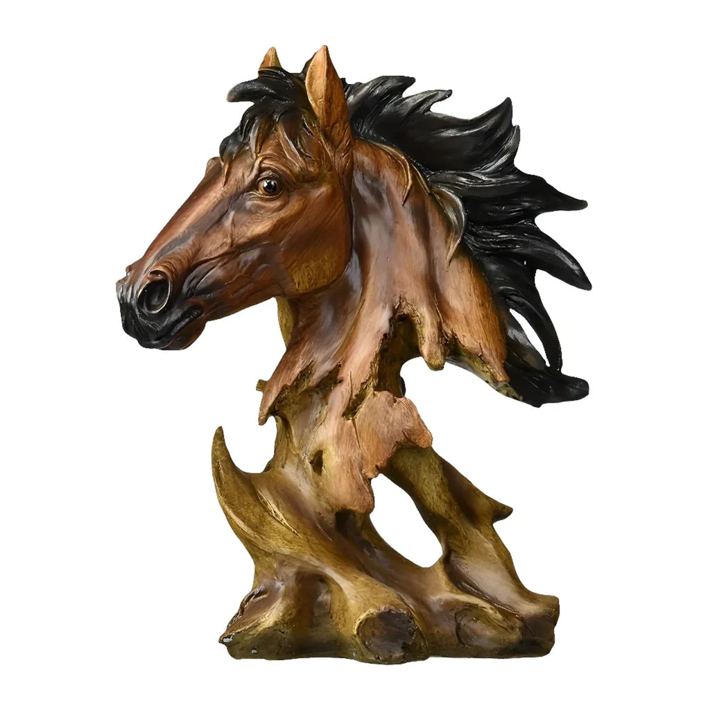 Polyresin Horse Tabletop Sculpture — view 2