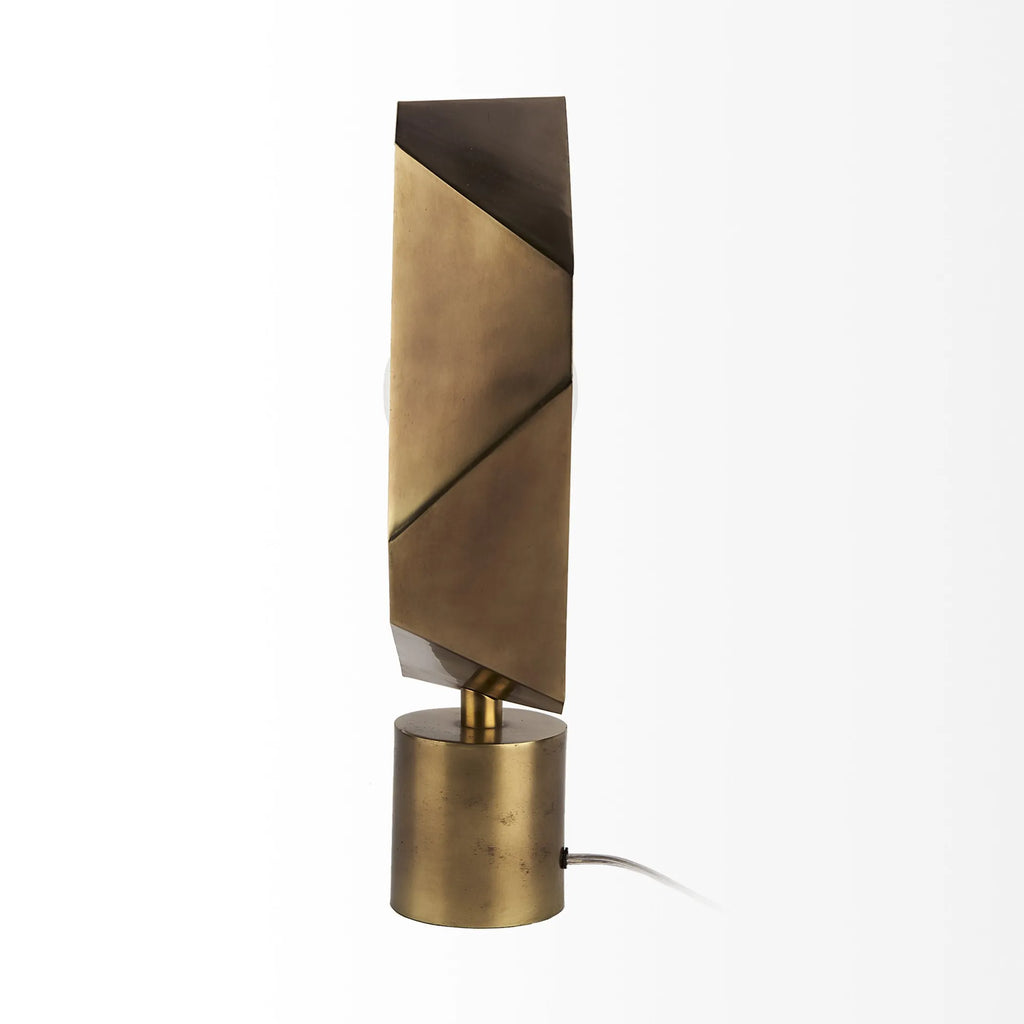 Golden Geometric Halo Table Or Desk Lamp — view 3