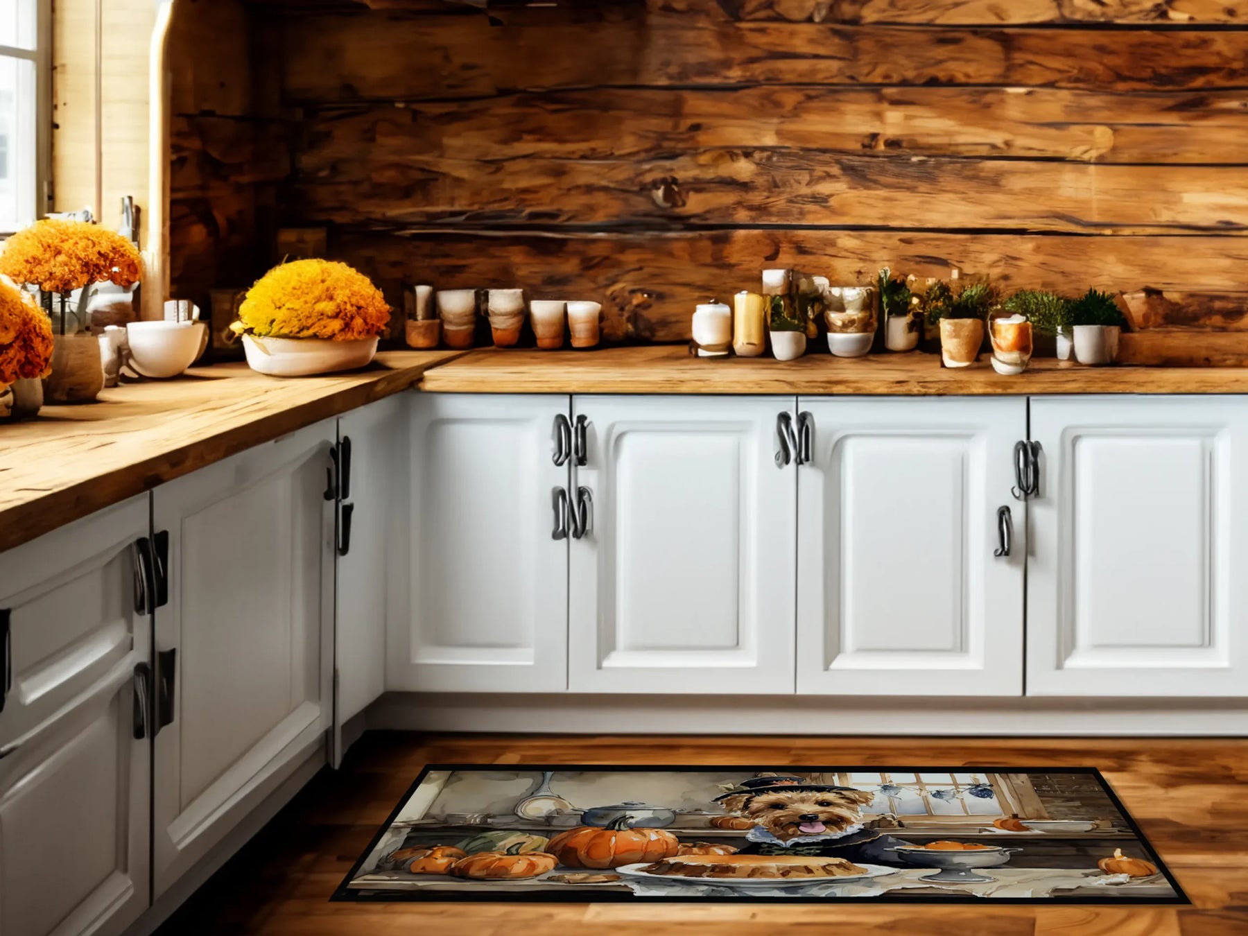 Fall Kitchen Pumpkin Pie Runner Mat 28×58 — view 4