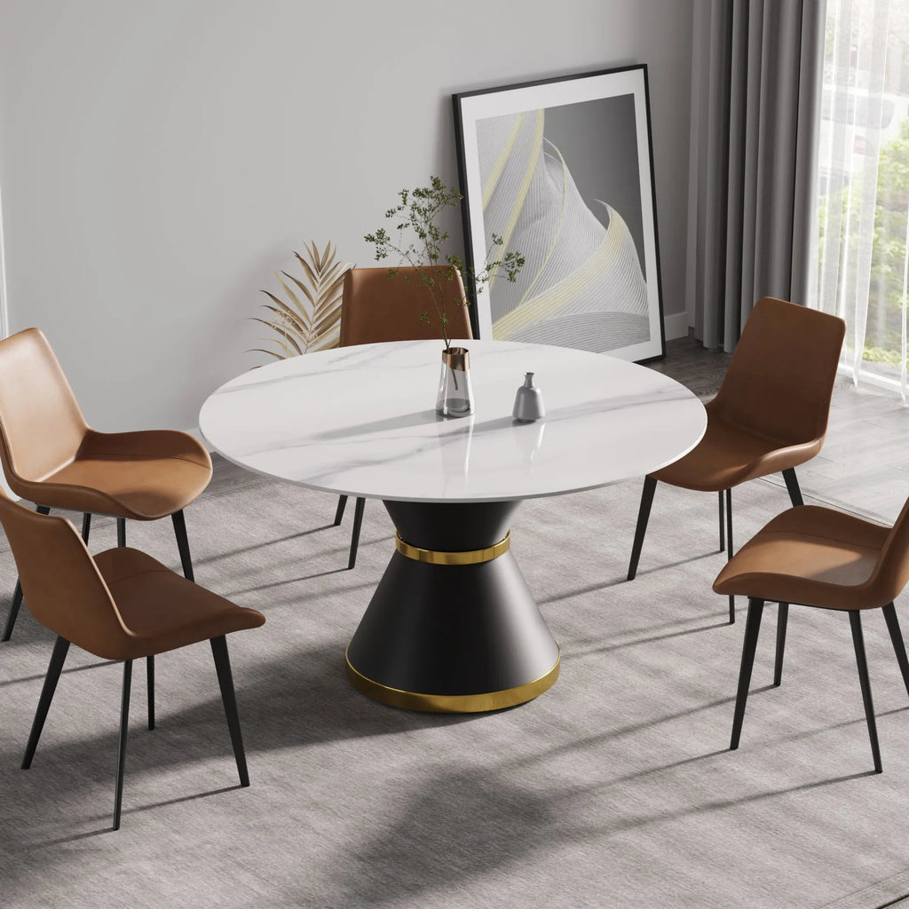 Modern Marble Stone Round Dining Table — view 2