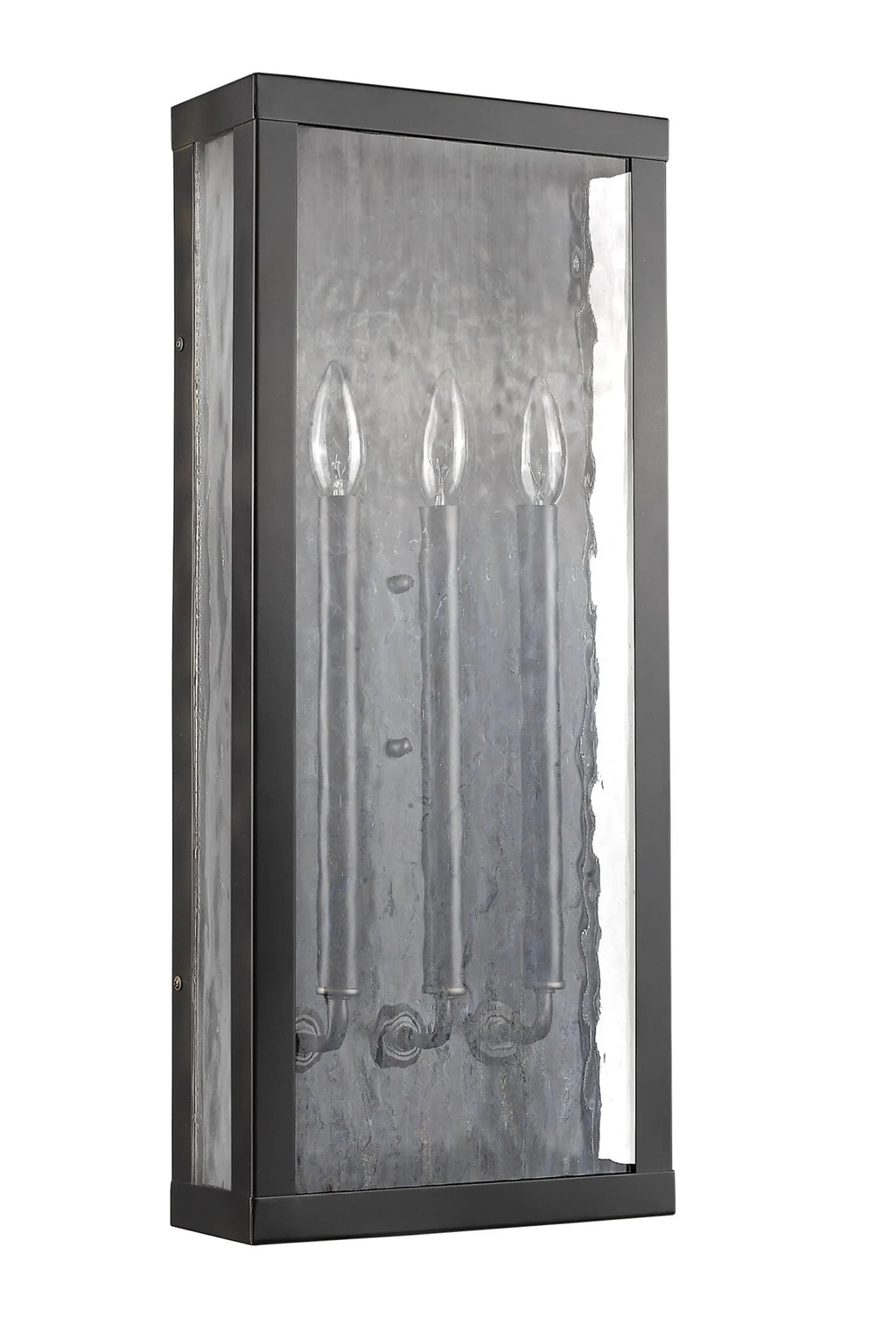 Charleston 3-Light Oil-Rubbed Bronze Shadowbox Wall Light (Large) — view 3
