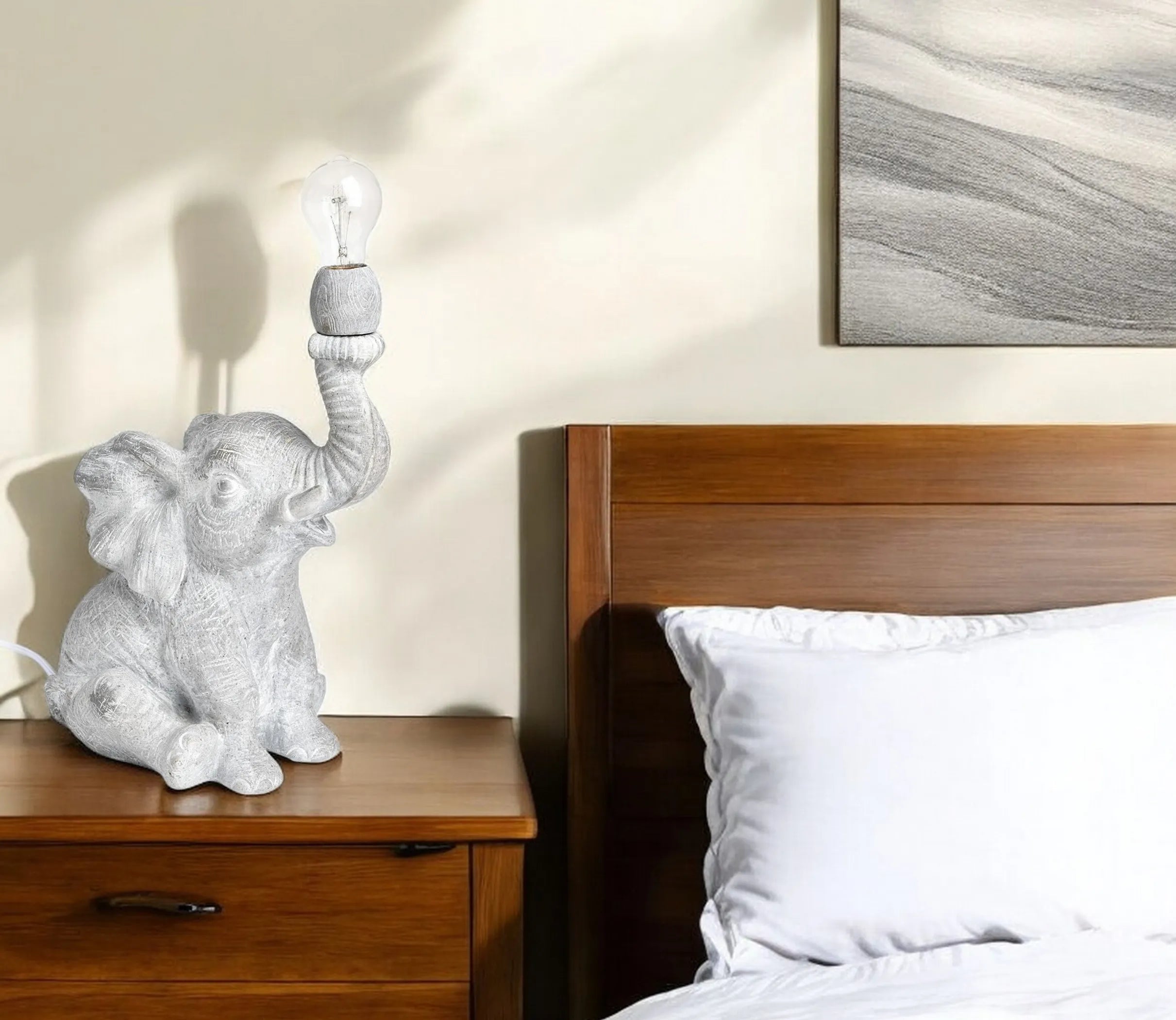 16″ Gray Lamp Base LED