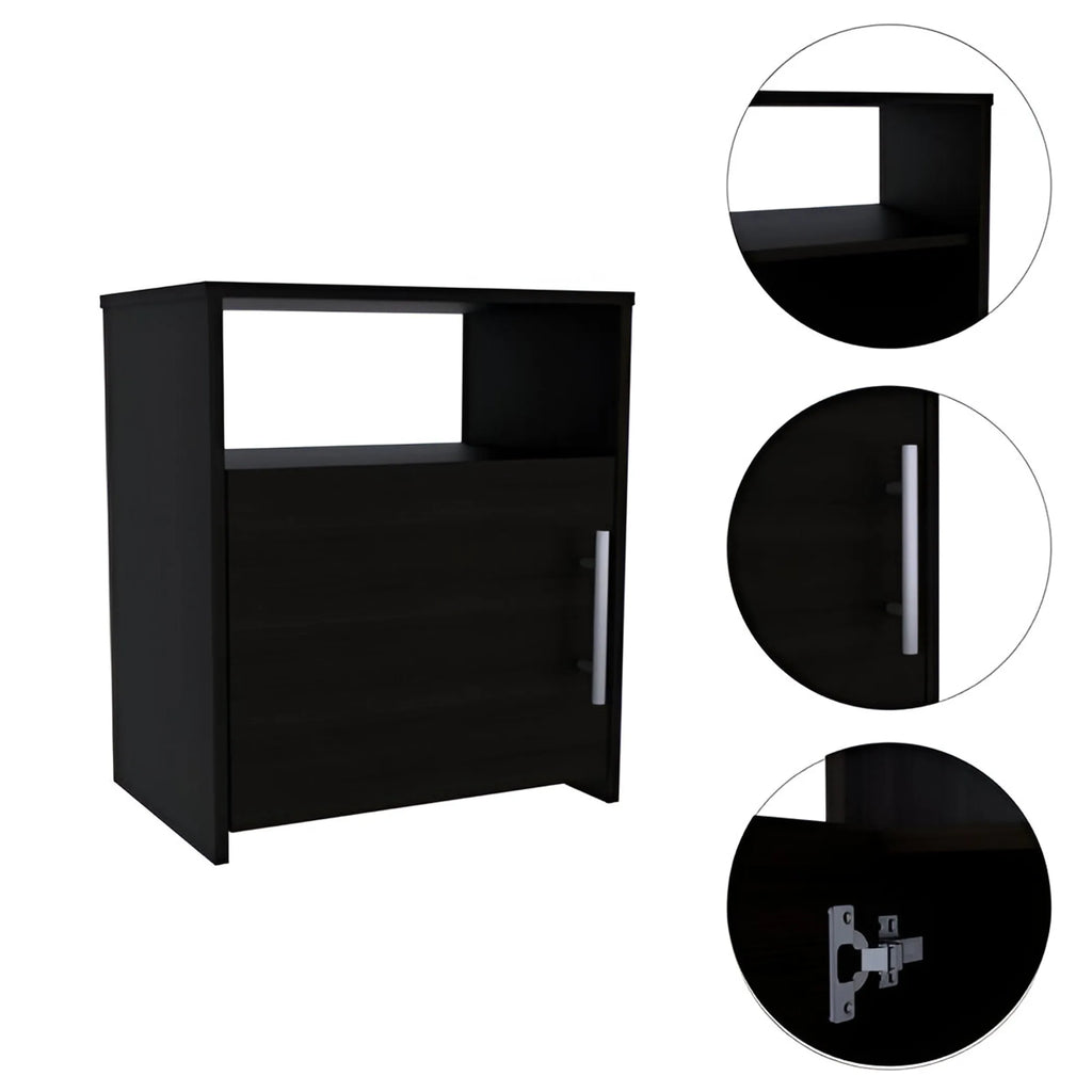 23″ Faux Wood Nightstand With Storage — view 3