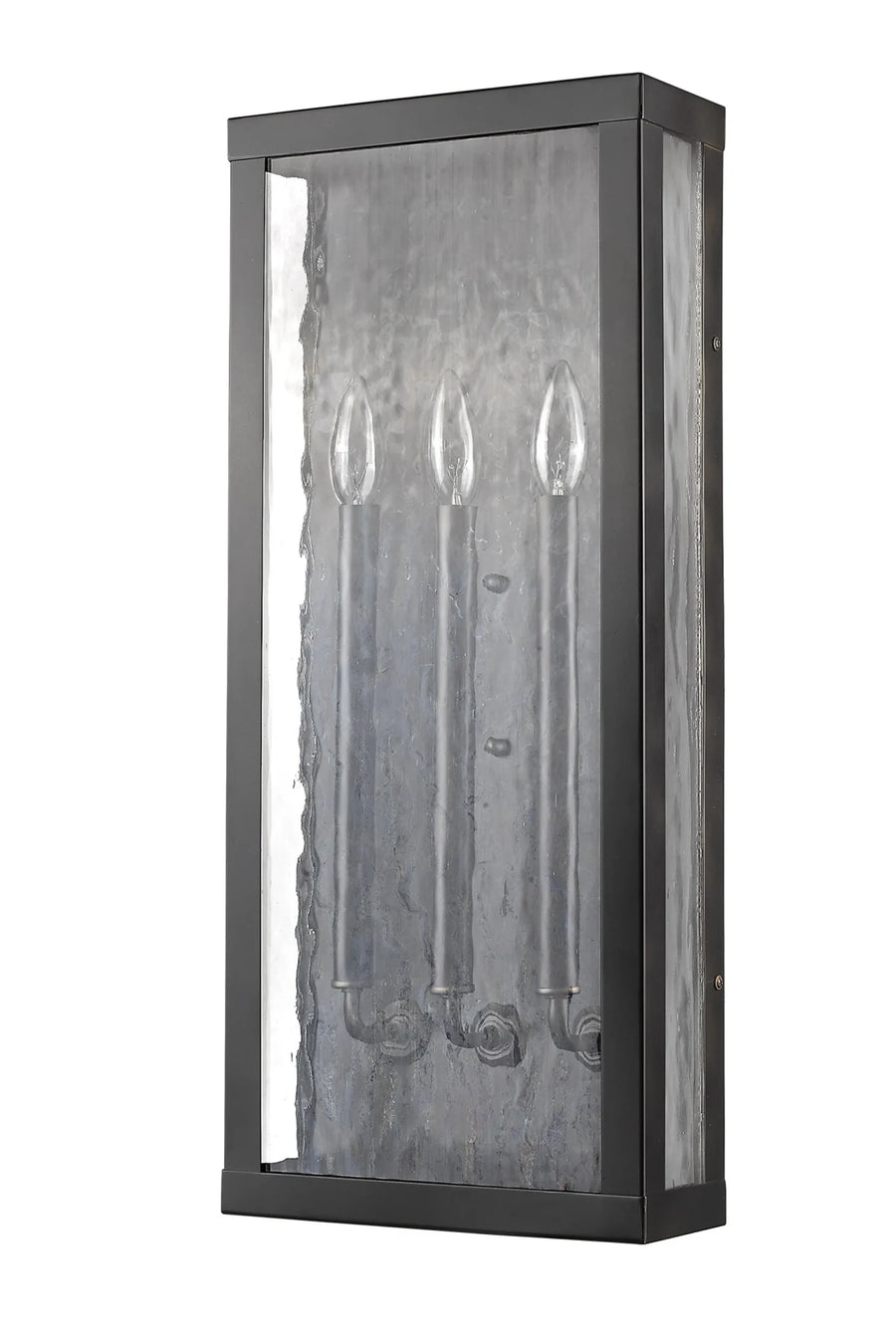 Charleston 3-Light Oil-Rubbed Bronze Shadowbox Wall Light (Large) — view 2