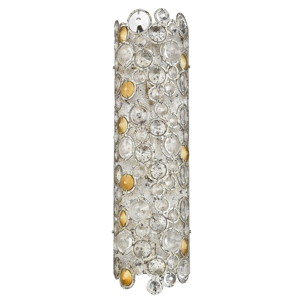 Vitozzi 3-Light Antique Silver Leaf Sconce — view 3