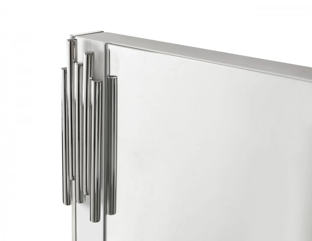 43″ White Steel Framed Accent Mirror — view 4
