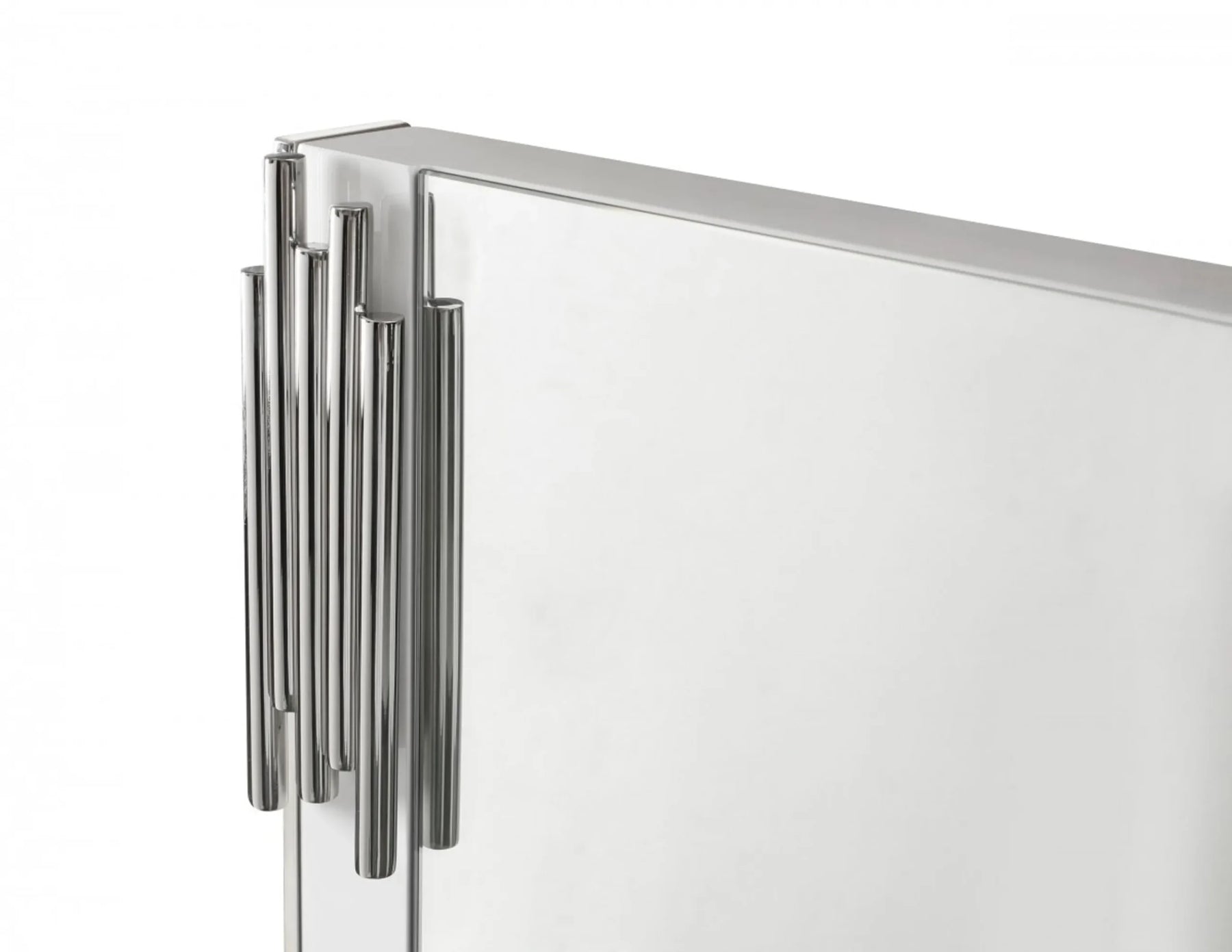 43″ White Steel Framed Accent Mirror — view 4