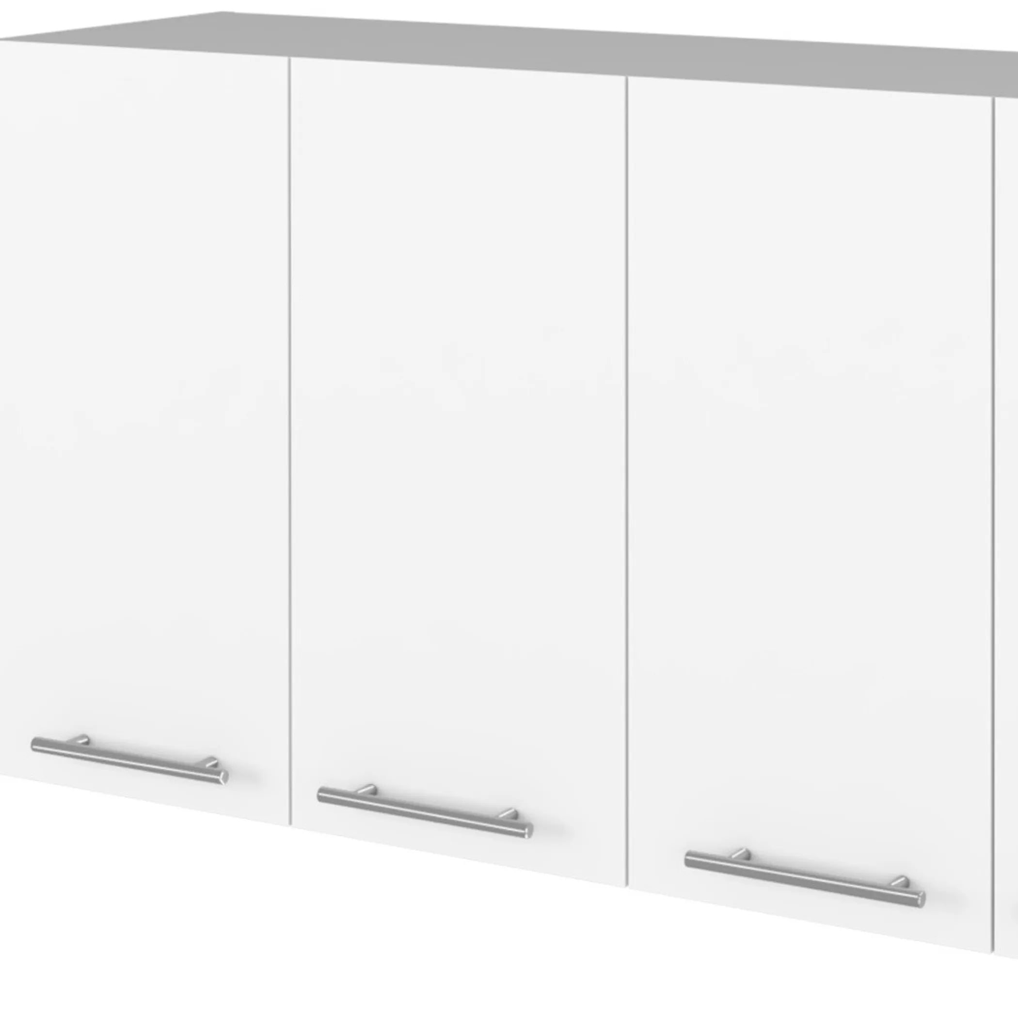47″ White Wood Wall Mounted Accent Chest With Four Doors — view 4