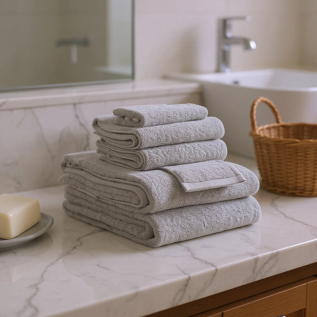 Set of Six Light Cotton Quick Dry Terry Cloth Towels