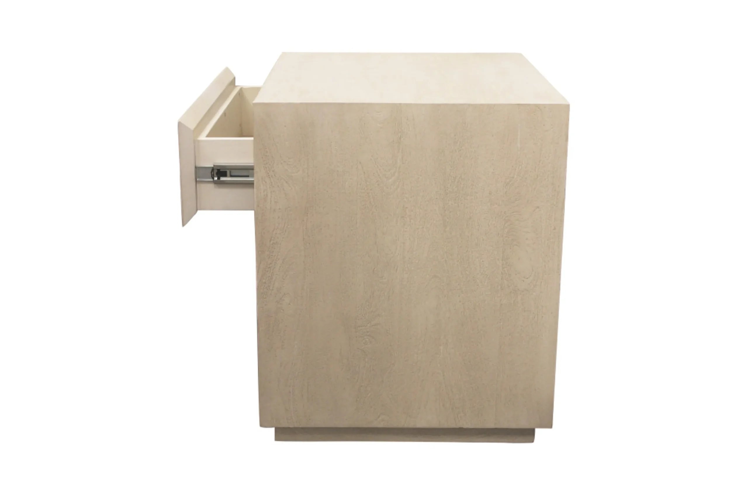 24″ Natural One Drawer Solid Wood Nightstand — view 4