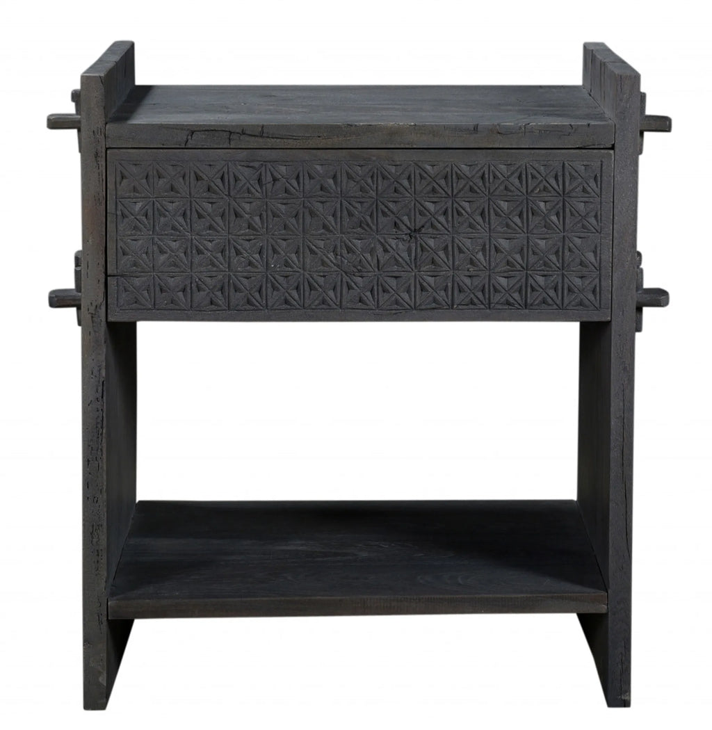 26″ Dark Gray One Drawer Nightstand