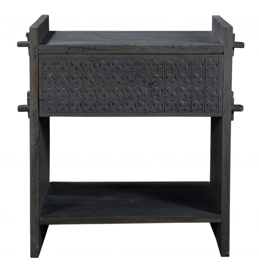 26″ Dark Gray One Drawer Nightstand