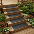 Set Of Six Lattice Outdoor Rubber Stair Treads