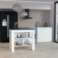 kitchen cala kitchen island + dishwasher cabinet- white / onix