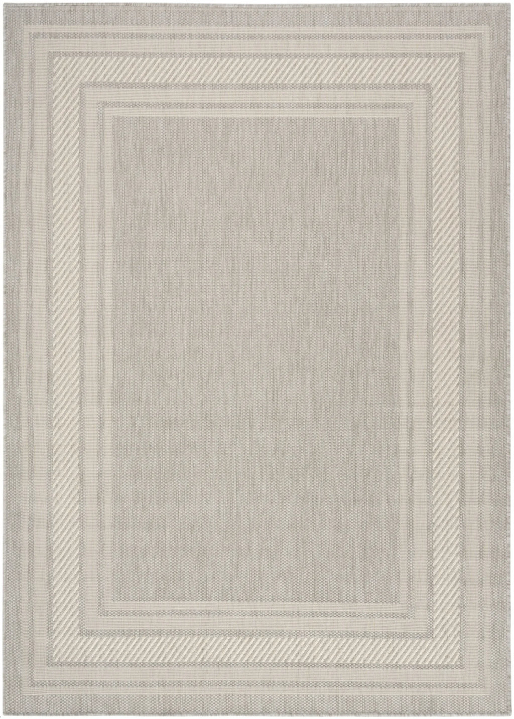 6′ X 9′ Gray Geometric Indoor Outdoor Area Rug — view 3