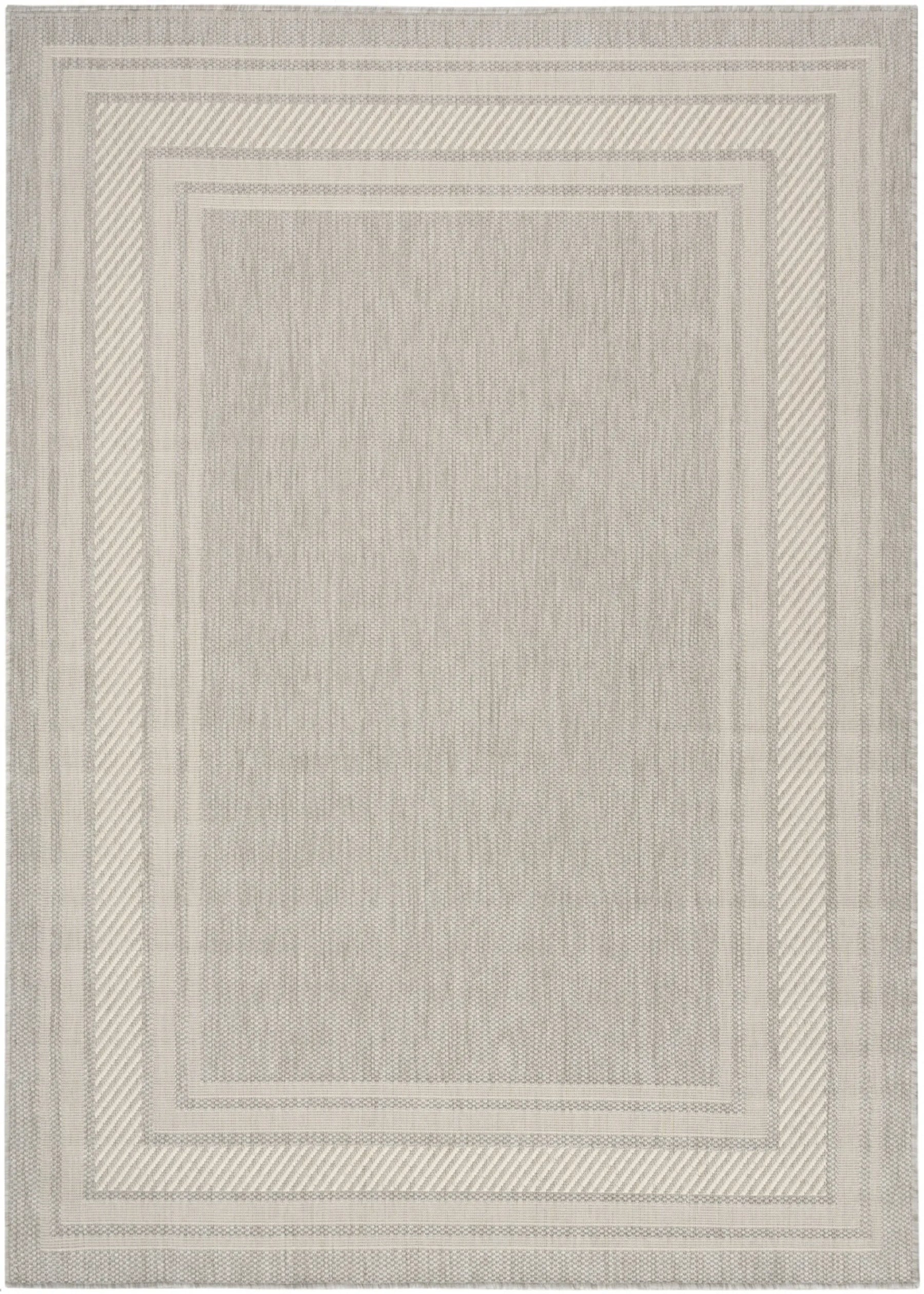 6′ X 9′ Gray Geometric Indoor Outdoor Area Rug — view 3