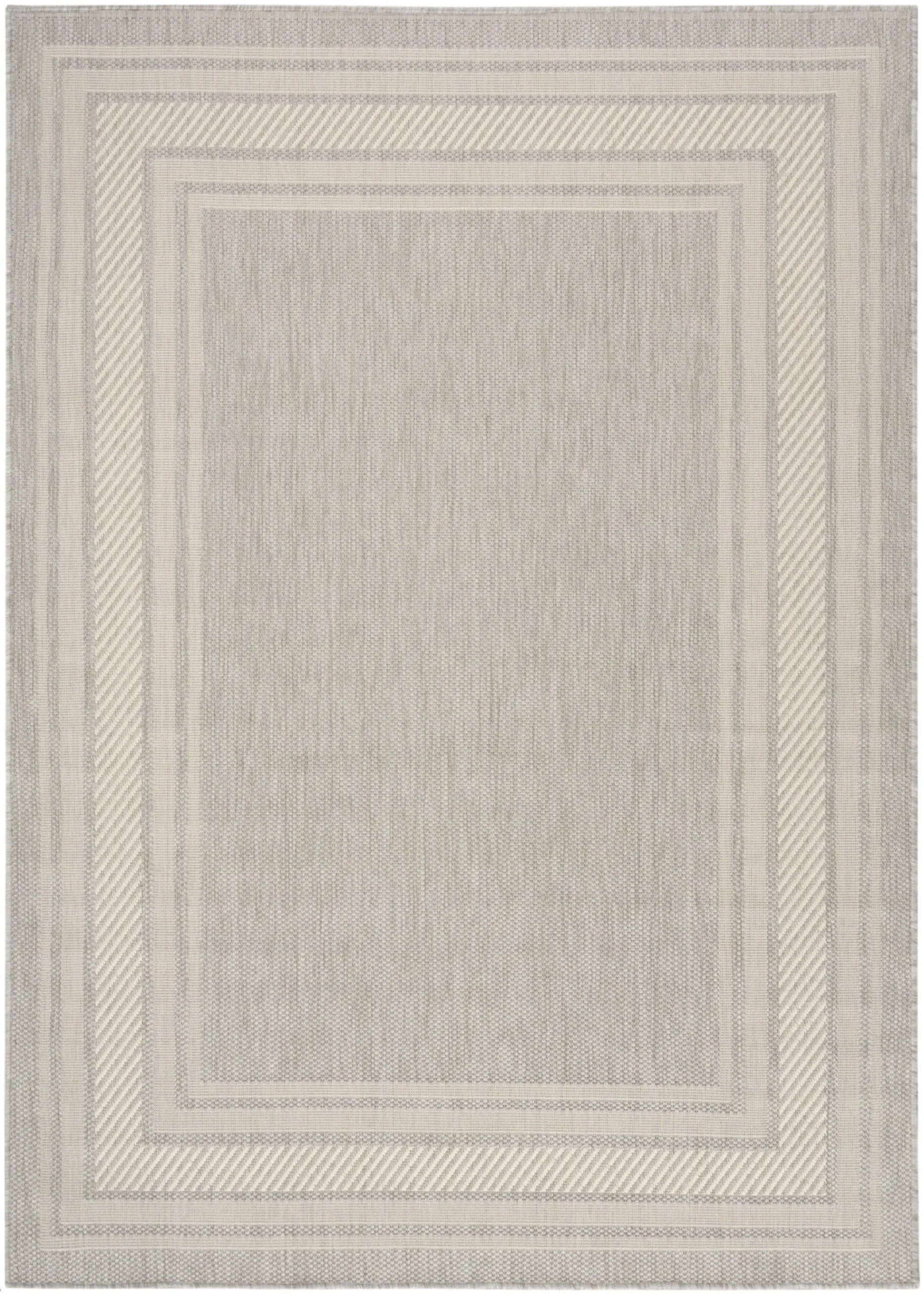 6′ X 9′ Gray Geometric Indoor Outdoor Area Rug — view 3