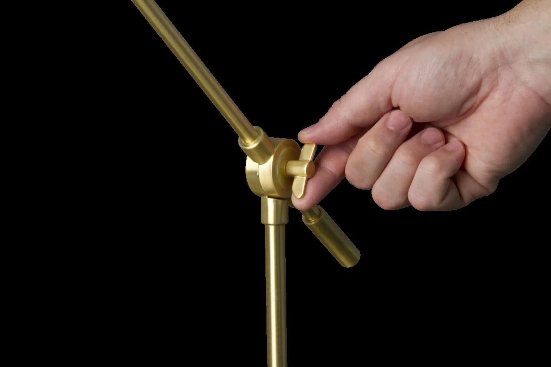 Shiny Satin Brass LED Adjustable Desk Lamp — view 3