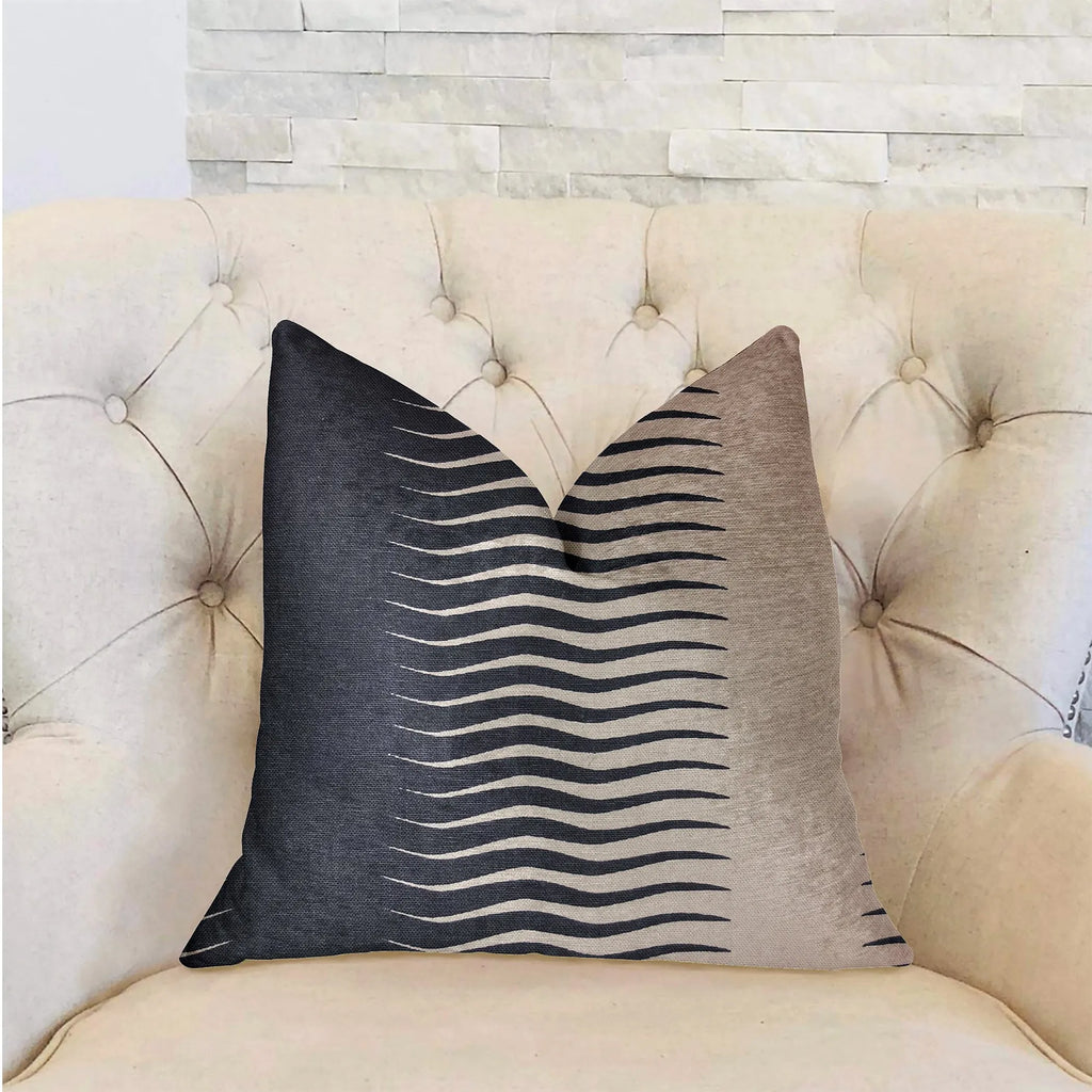 Plutus Dreamland Blue and White Luxury Throw Pillow — view 2