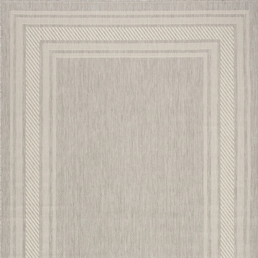 6′ X 9′ Gray Geometric Indoor Outdoor Area Rug — view 4