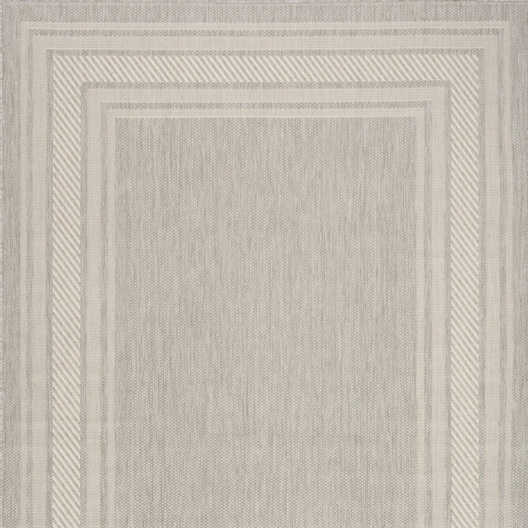 6′ X 9′ Gray Geometric Indoor Outdoor Area Rug — view 4