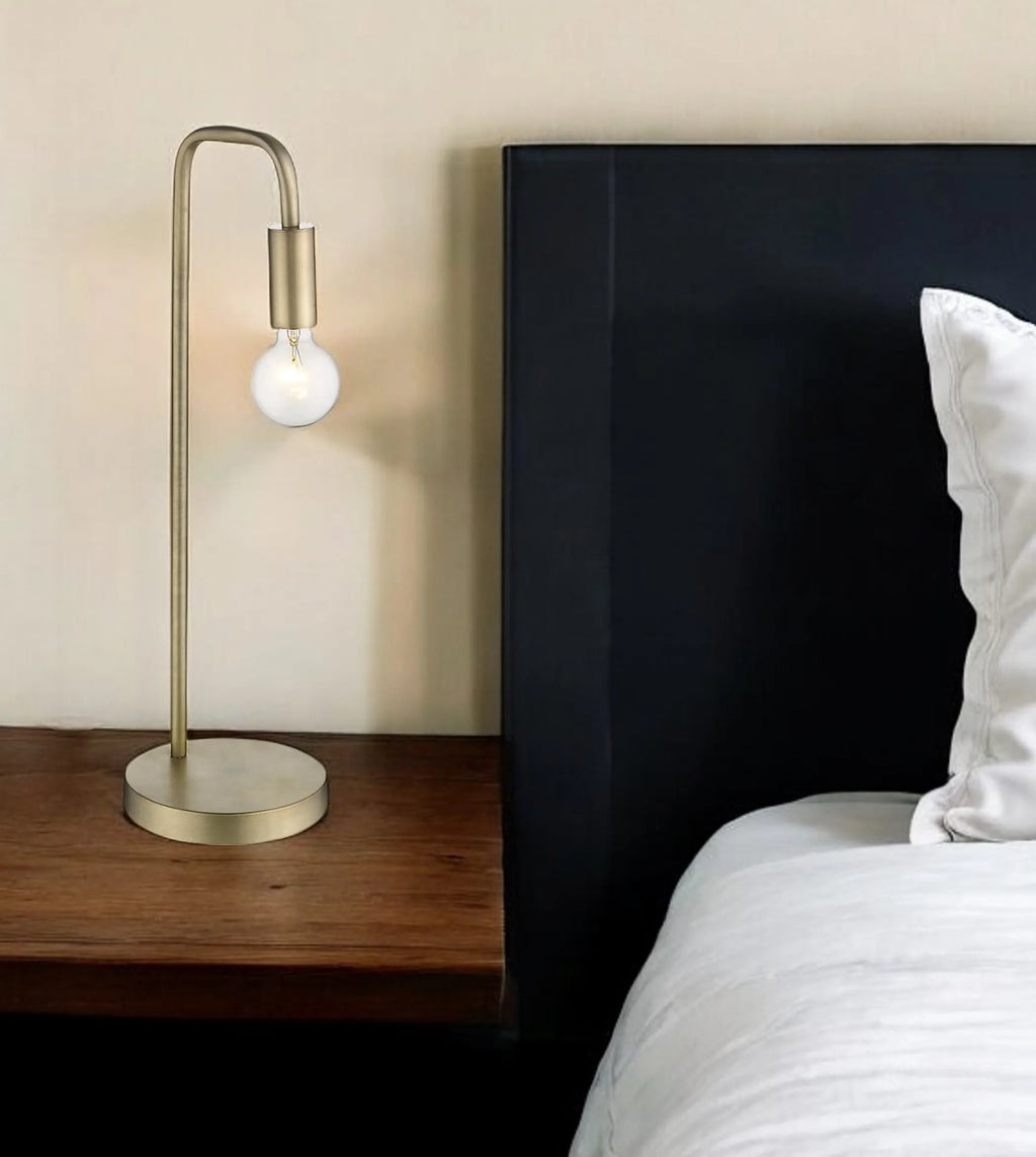 26″ Brass Metal Table Lamp