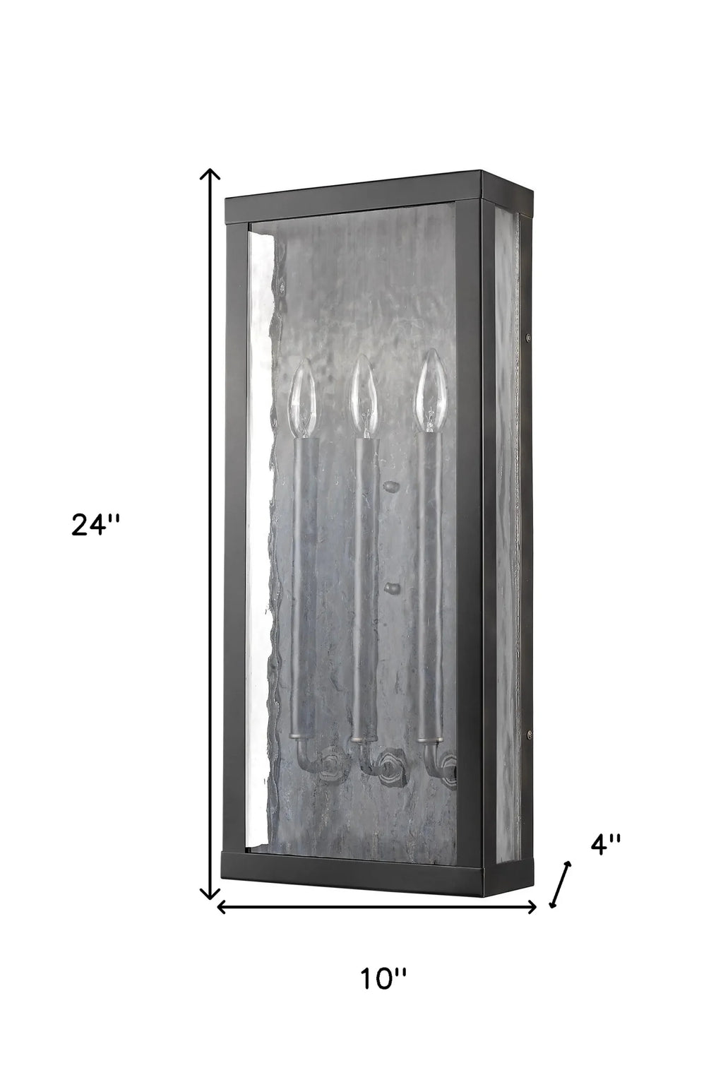 Charleston 3-Light Oil-Rubbed Bronze Shadowbox Wall Light (Large) — view 4