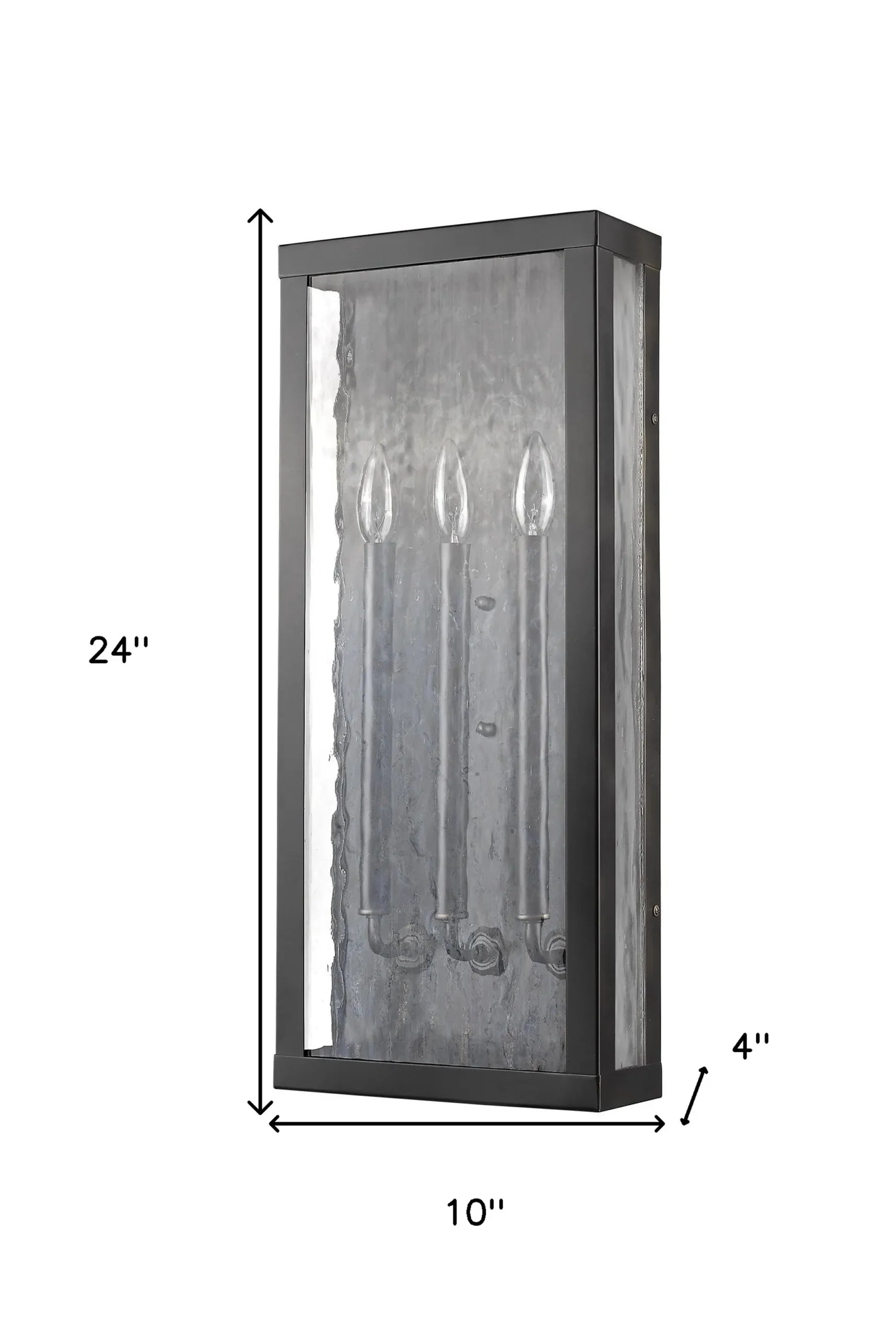 Charleston 3-Light Oil-Rubbed Bronze Shadowbox Wall Light (Large) — view 4