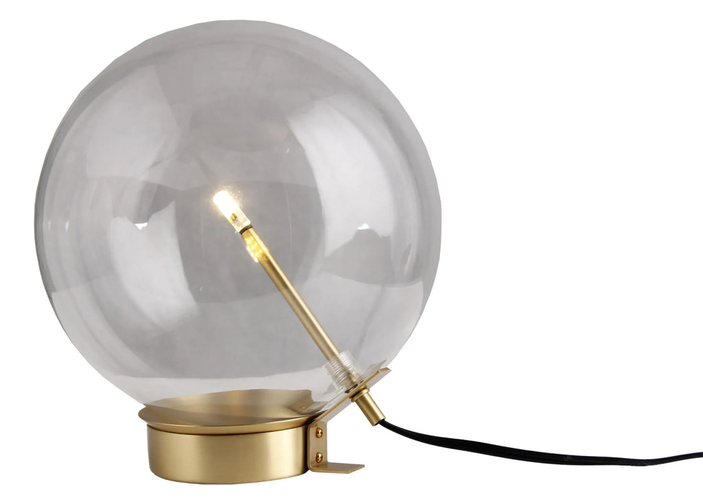11″ Brass Metal Globe Table Lamp — view 4