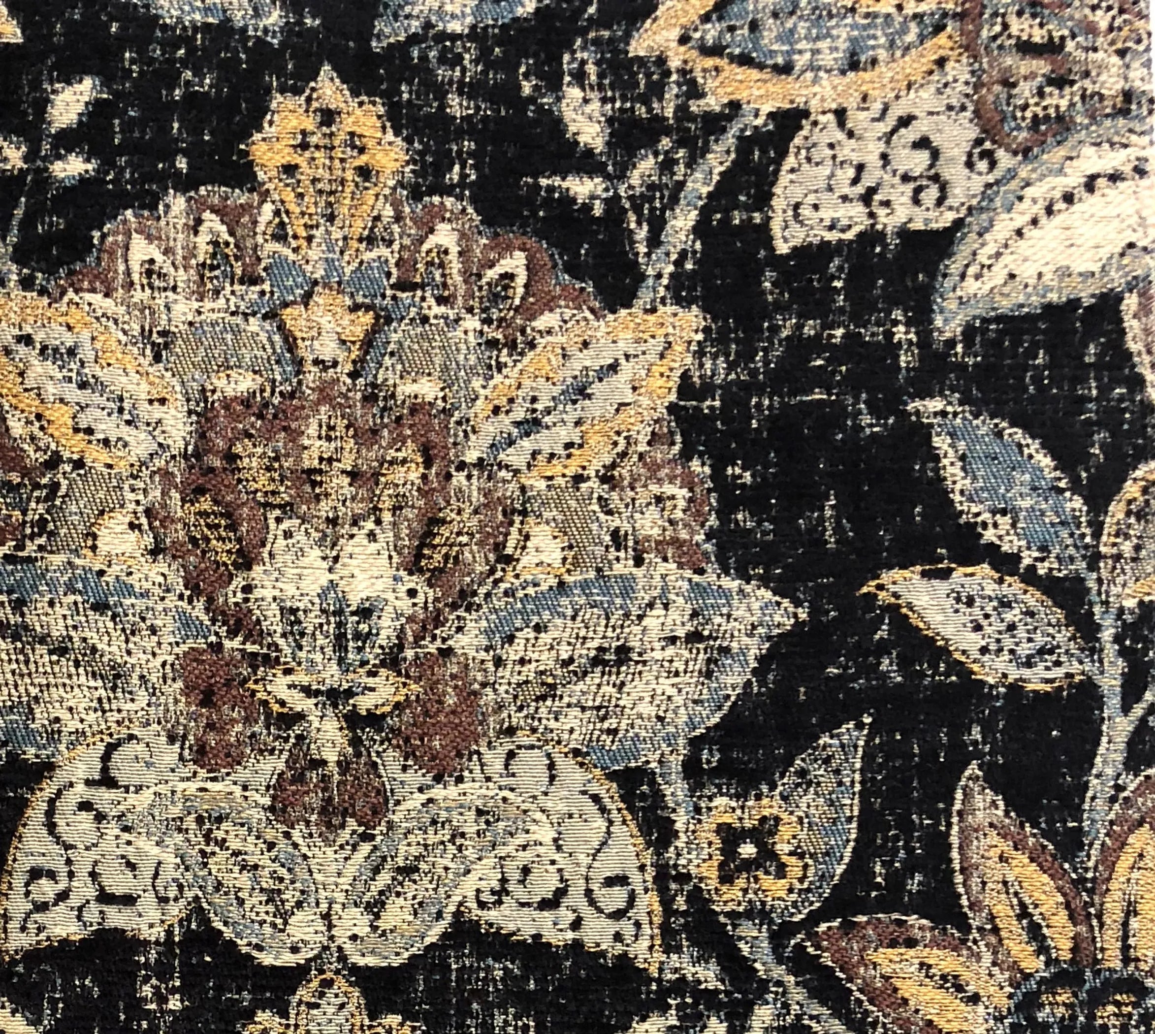 Plutus Noir Lotus Blossom Luxury Throw Pillow — view 3