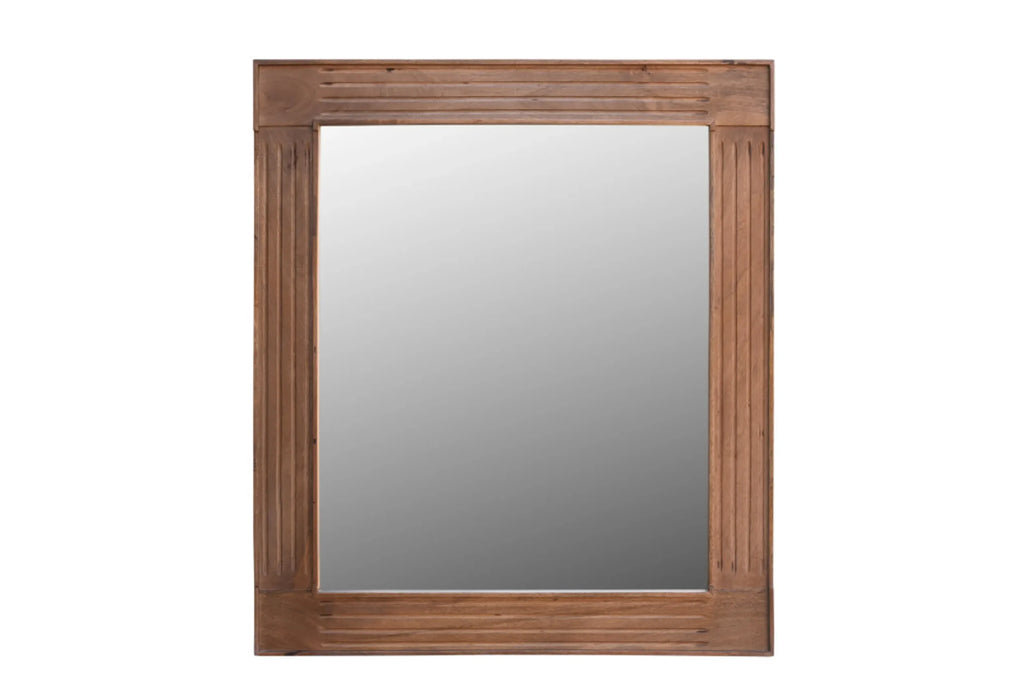 46″ Brown Dresser Solid Wood Mirror — view 2