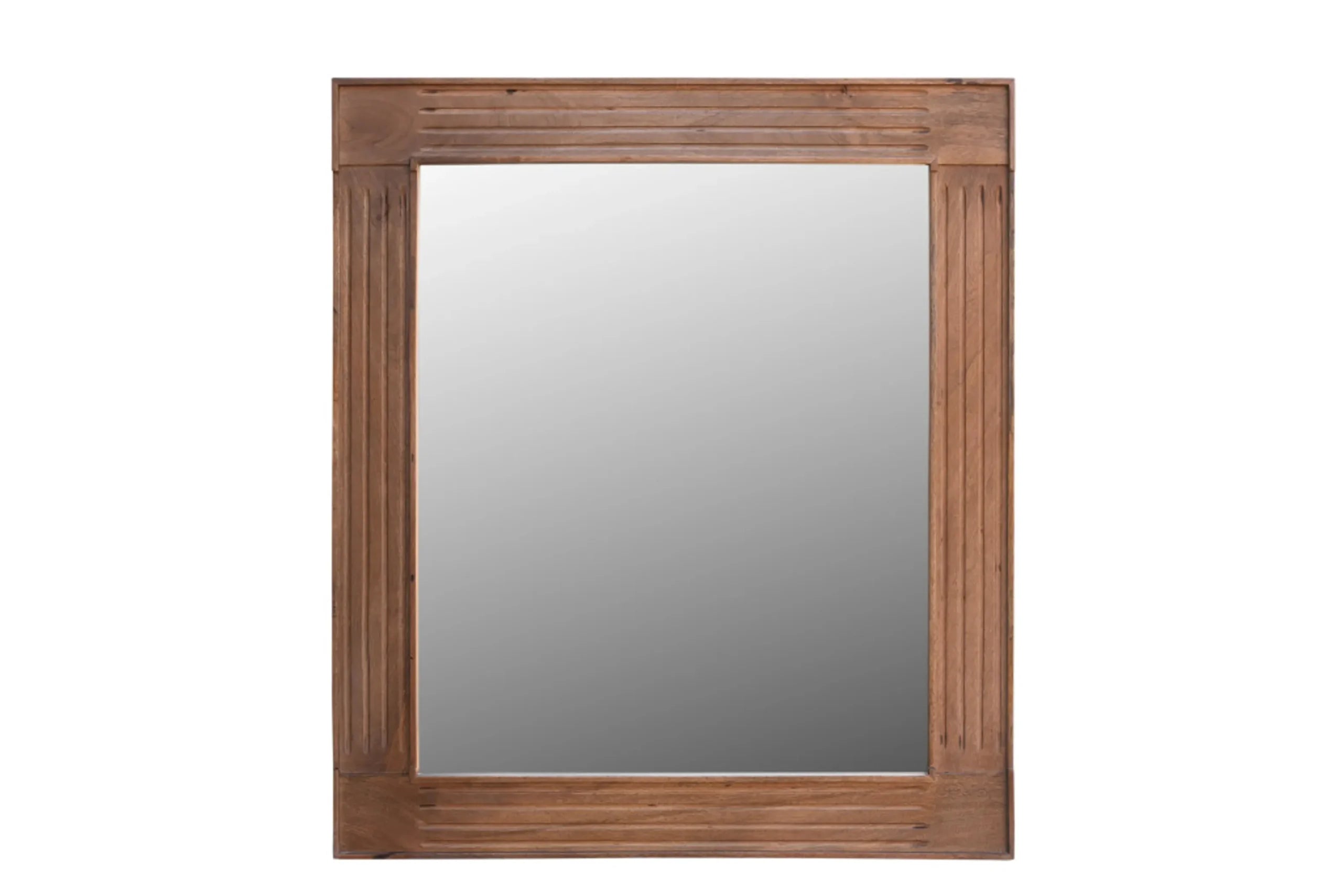 46″ Brown Dresser Solid Wood Mirror — view 2