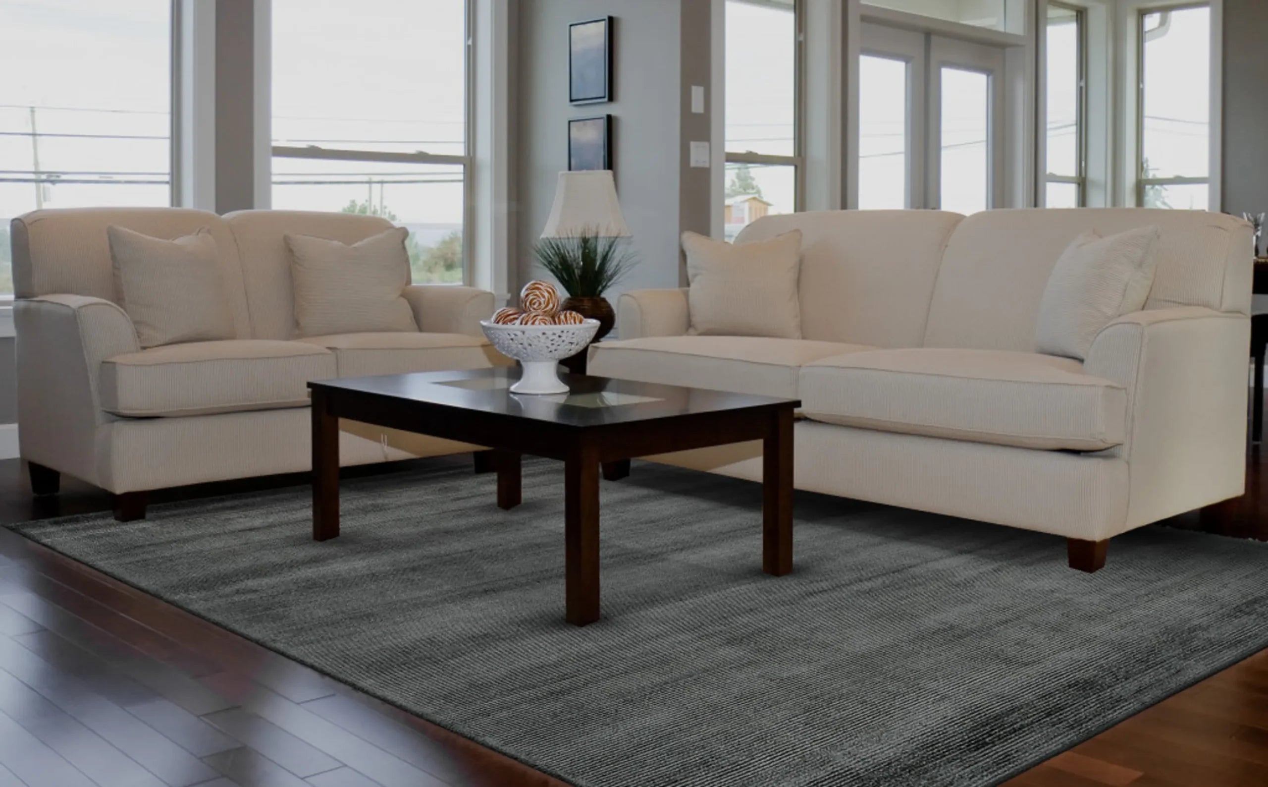 5′ X 8′ Gray And Black Hand Woven Area Rug — view 3