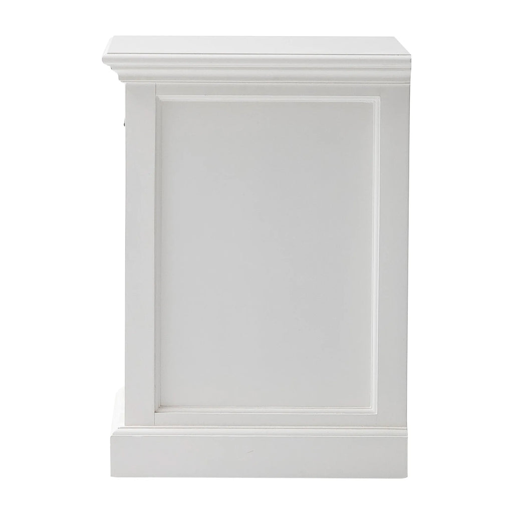 Classic White Nightstand With Dividers — view 4