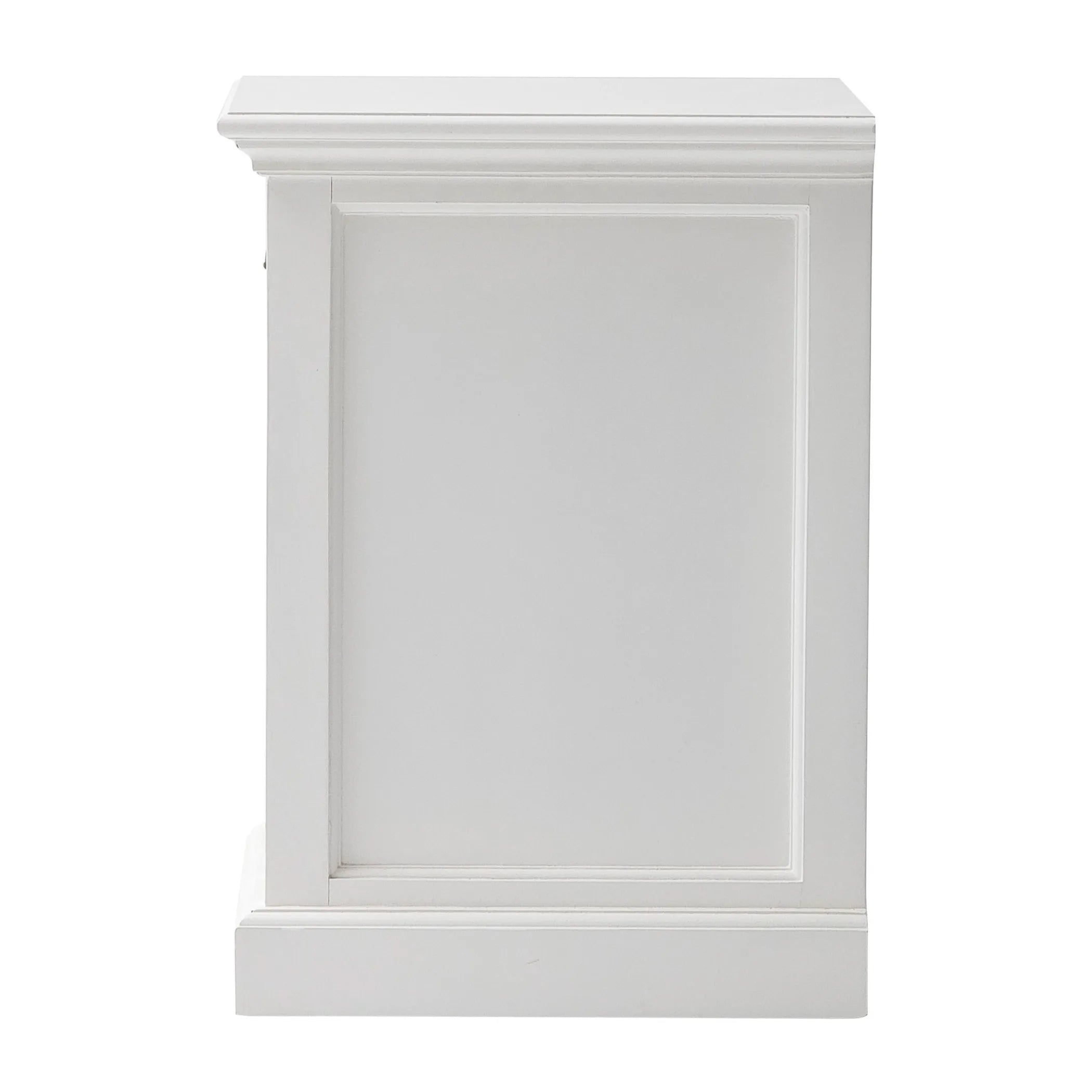 Classic White Nightstand With Dividers — view 4